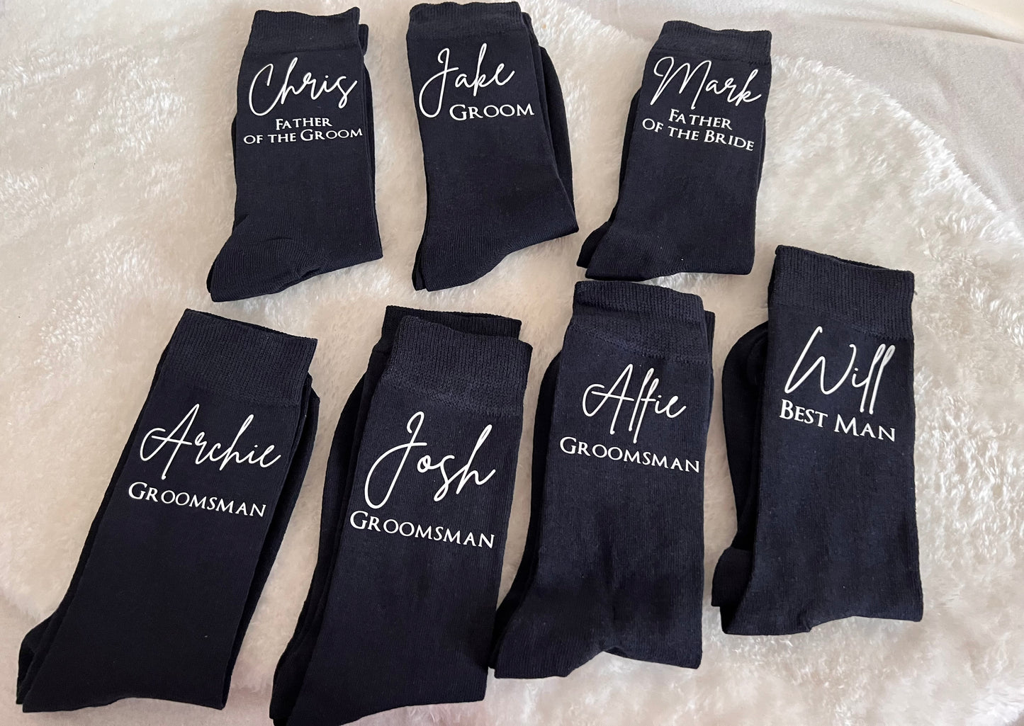 Personalised Black Socks