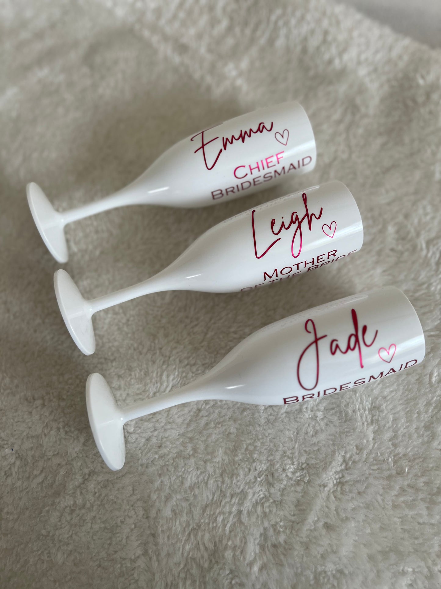Personalised Shatterproof White Flute