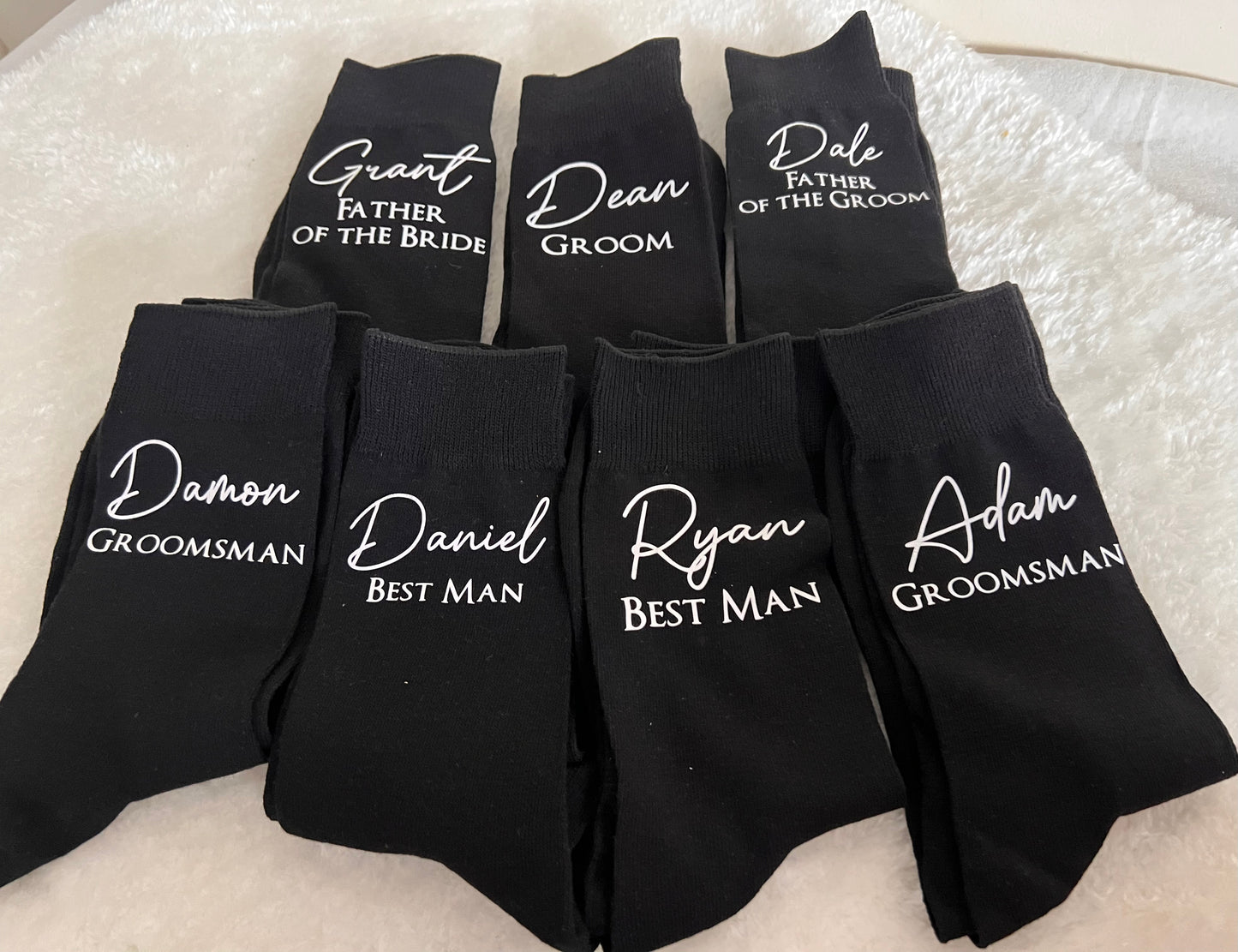 Personalised Black Socks