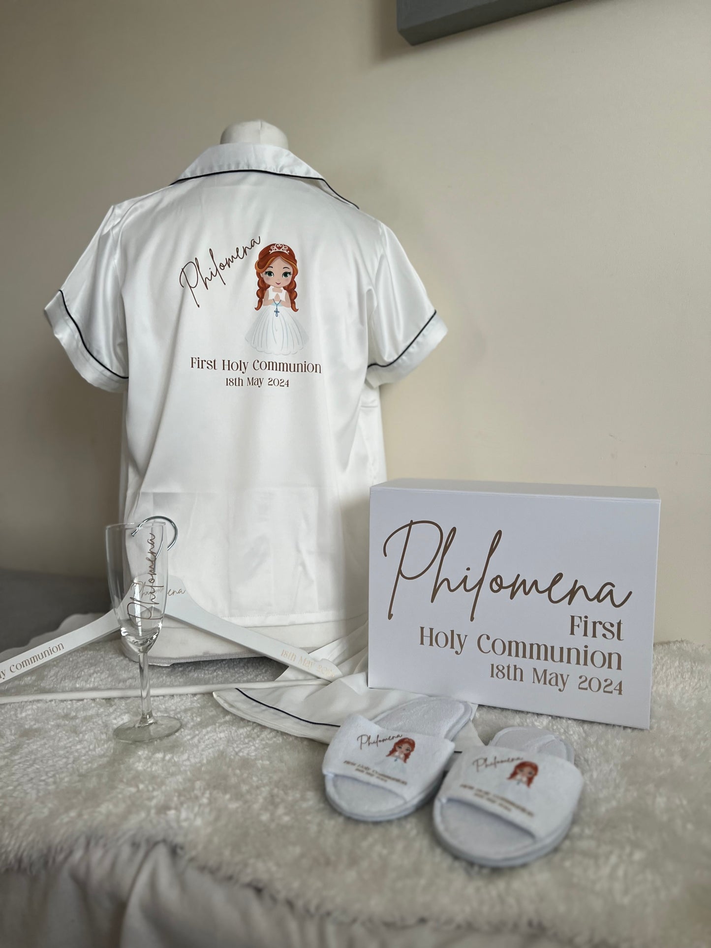 First Holy Communion Lace Sleeve Child Robe/PJ's