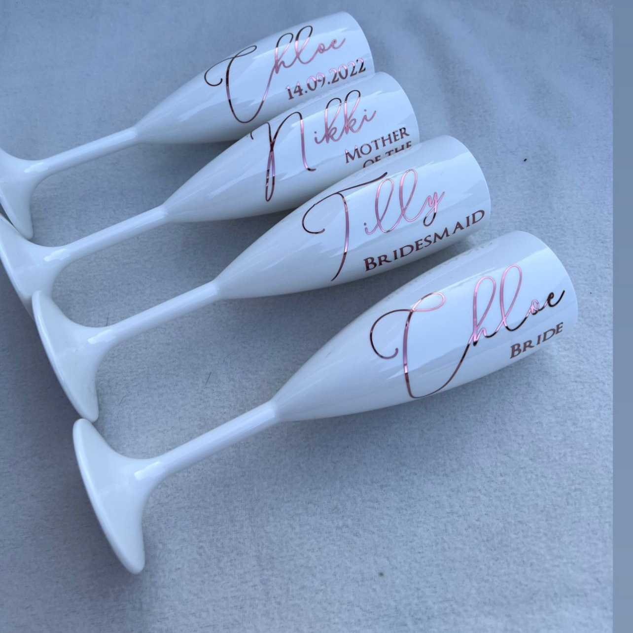 Personalised Shatterproof White Flute