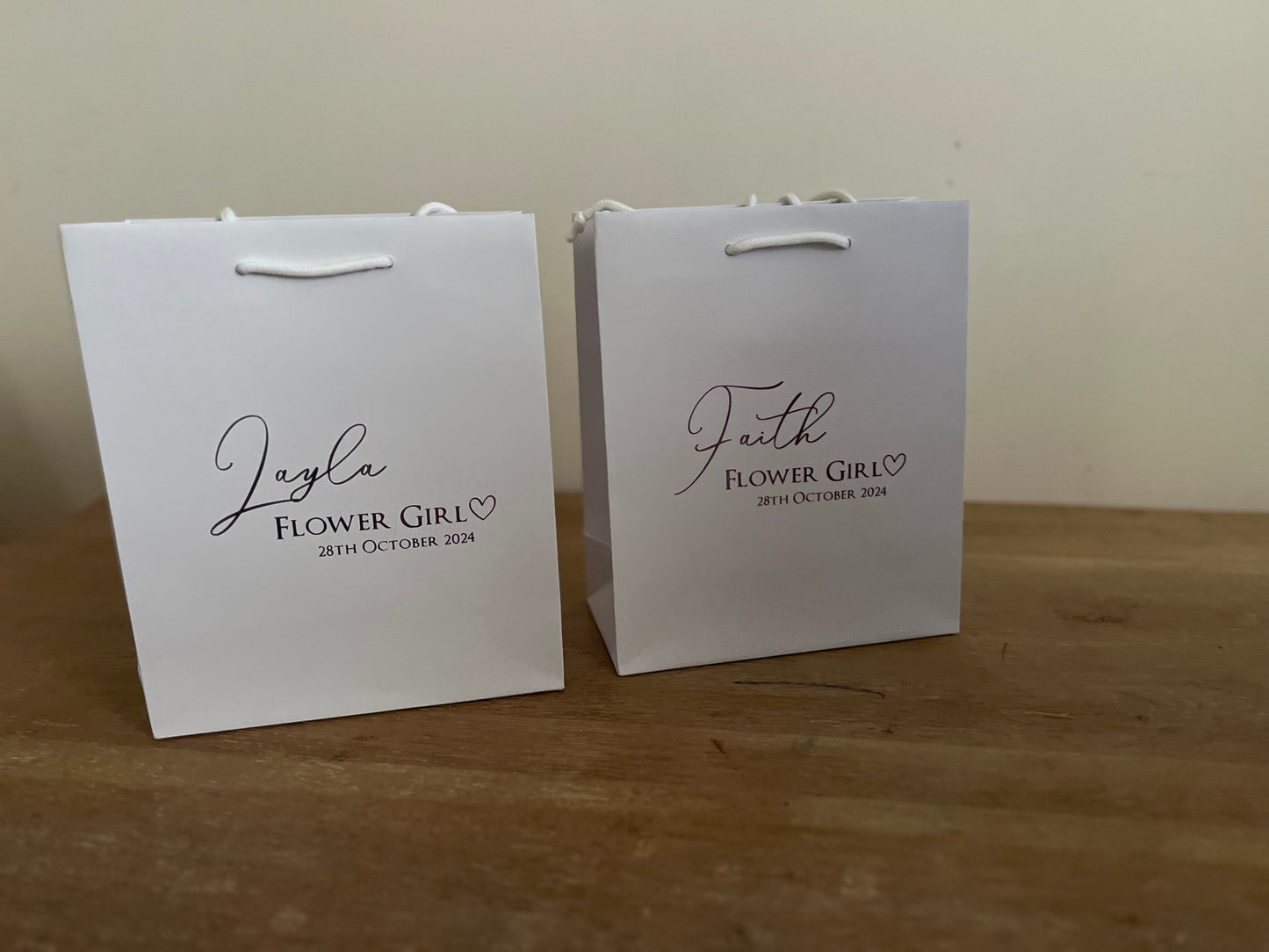 Small Gift Bags - White or Black