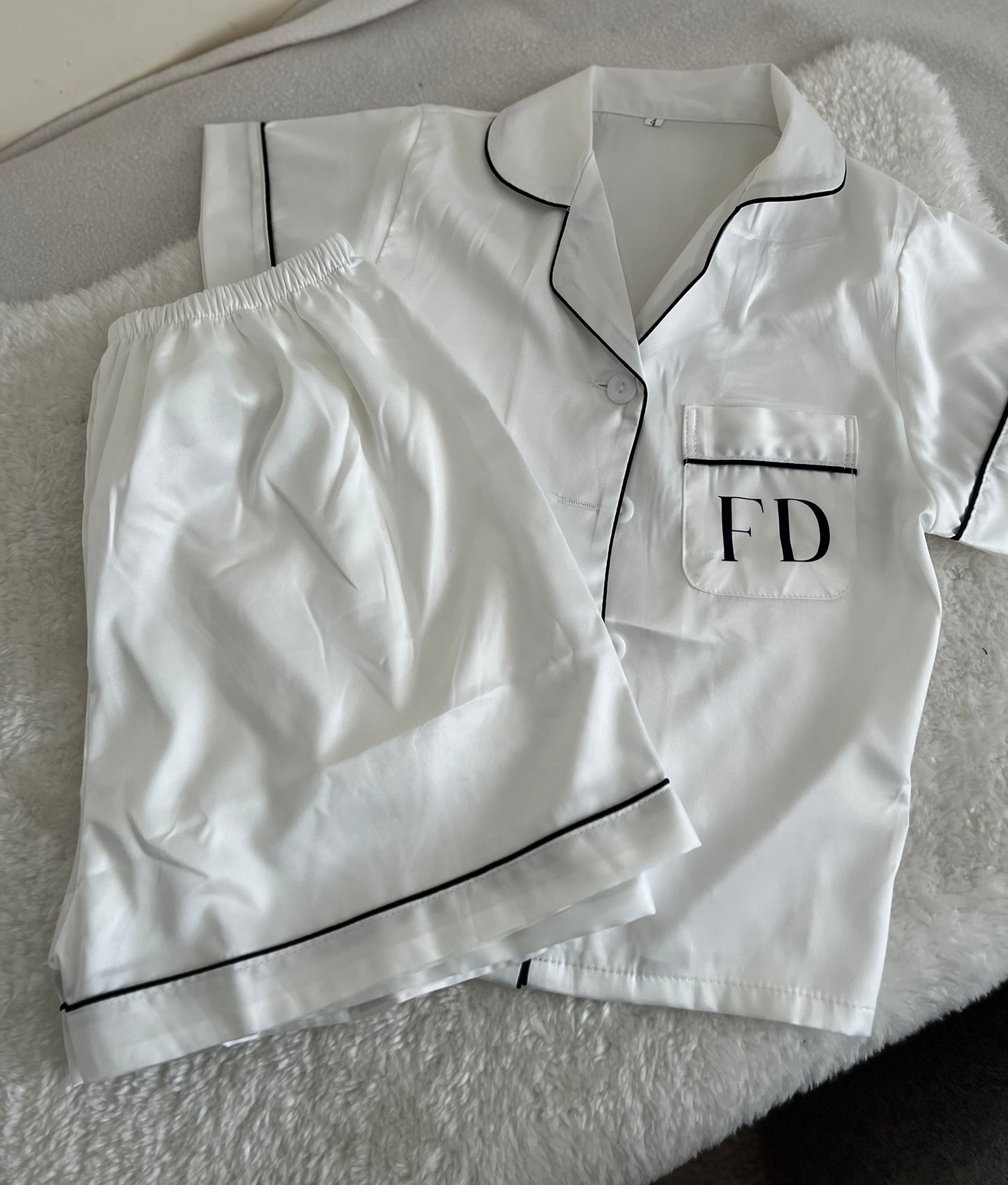 Short Satin Adult PJ Set Plus Size 18-22