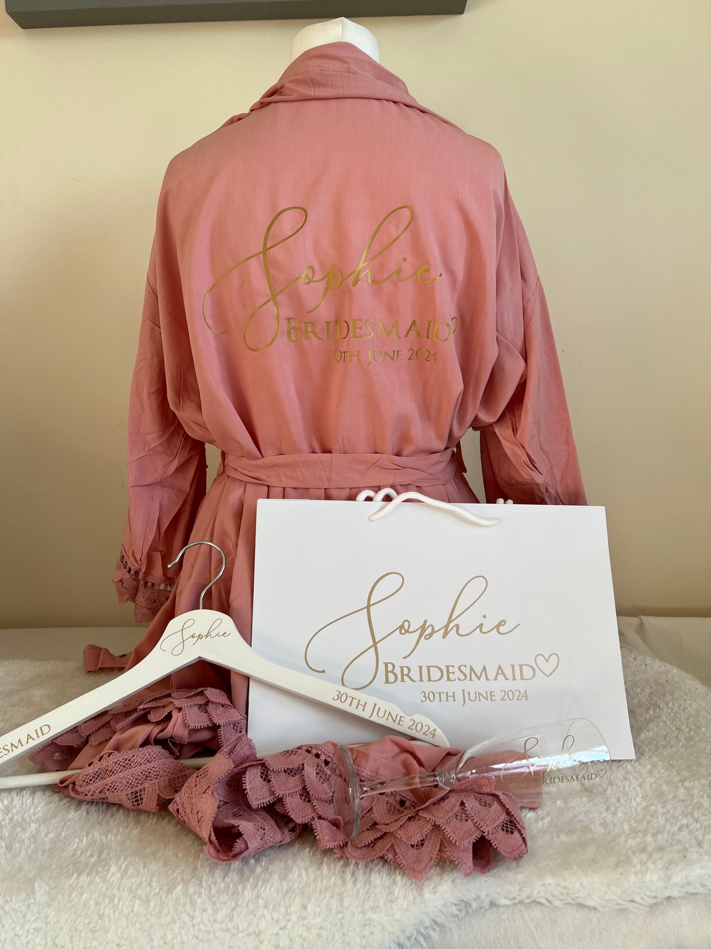 Adult 3 Layer Lace Edge Lace Cotton Robes