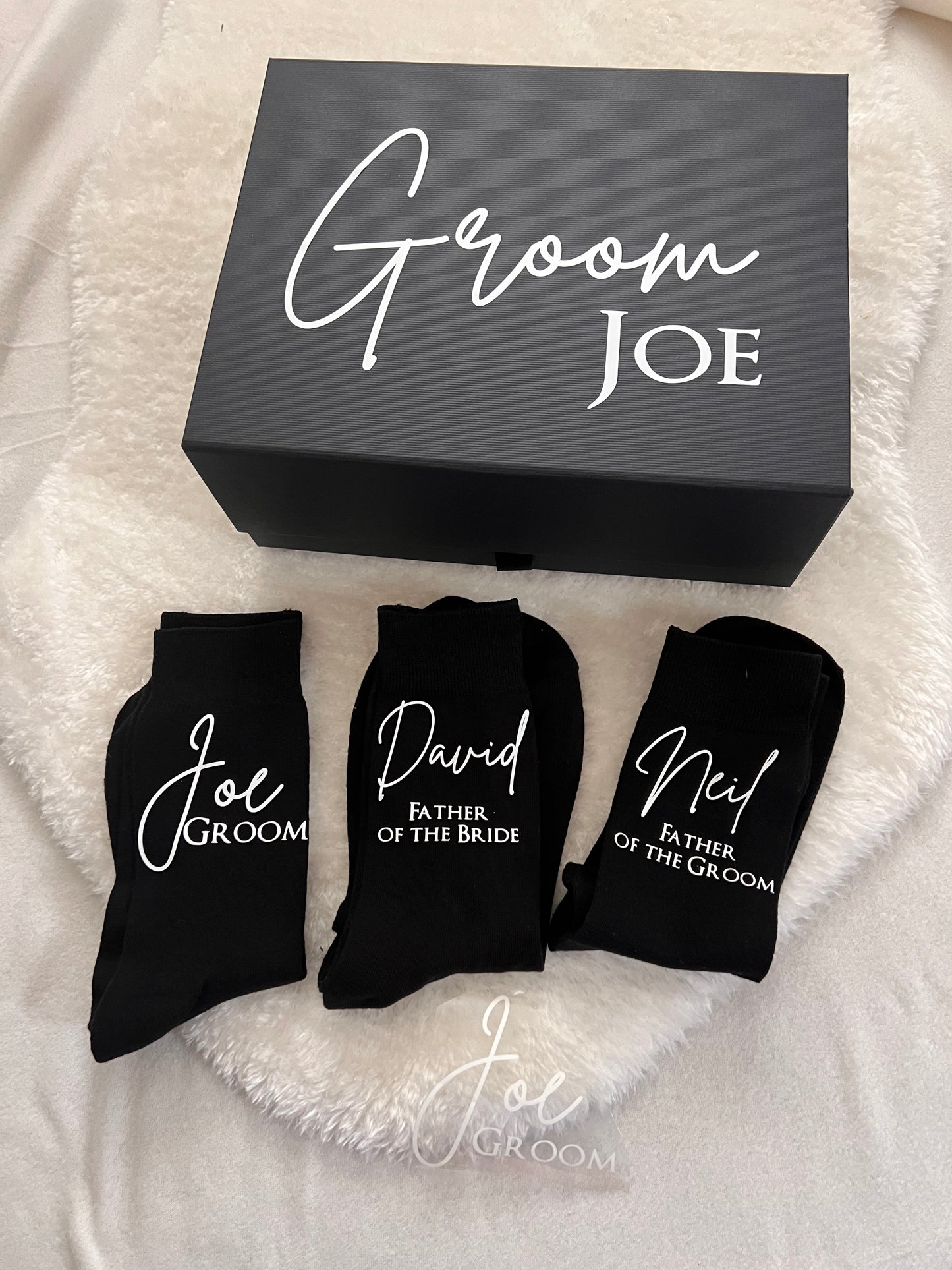 Personalised Black Socks