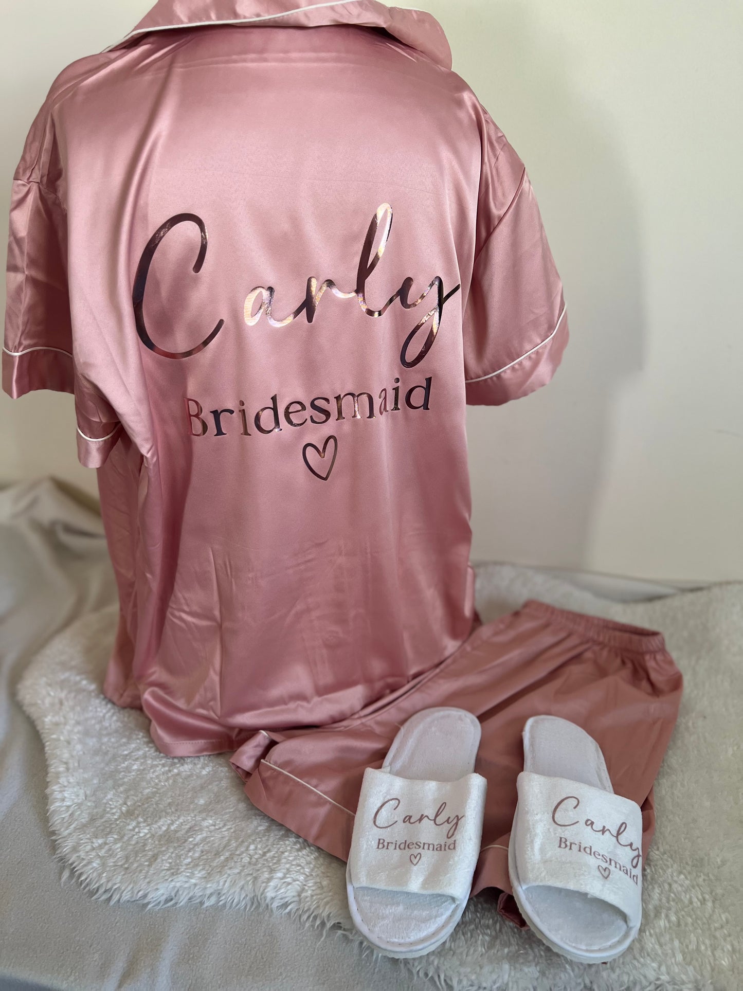 Short Satin Adult PJ Set Plus Size 18-22