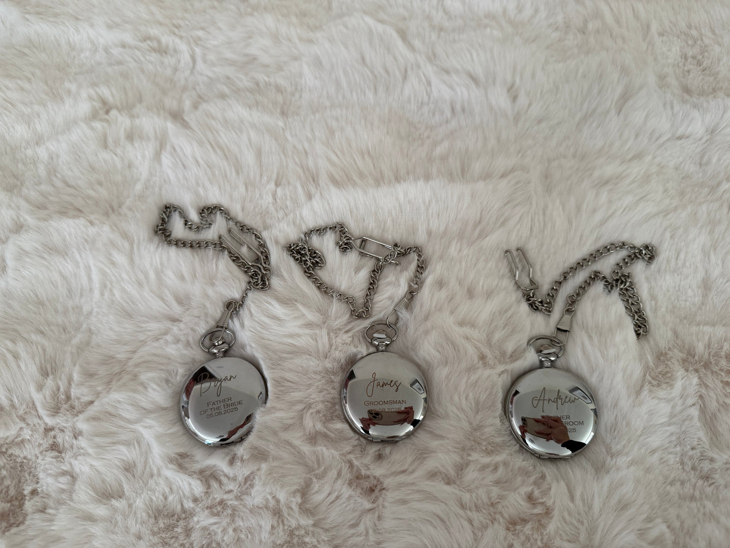 Personalised engraved pocket watch