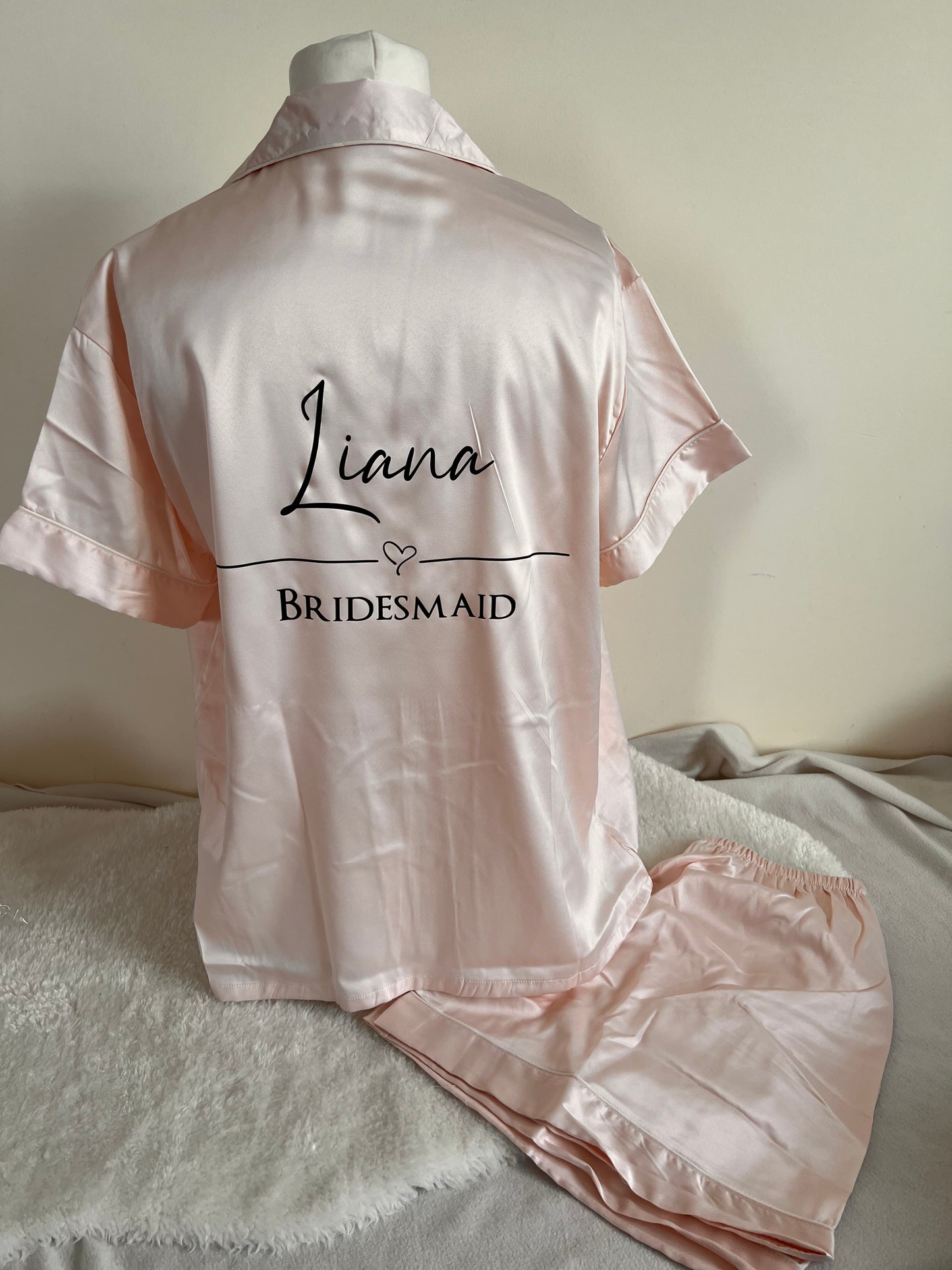 Short Satin Adult PJ Set Plus Size 18-22