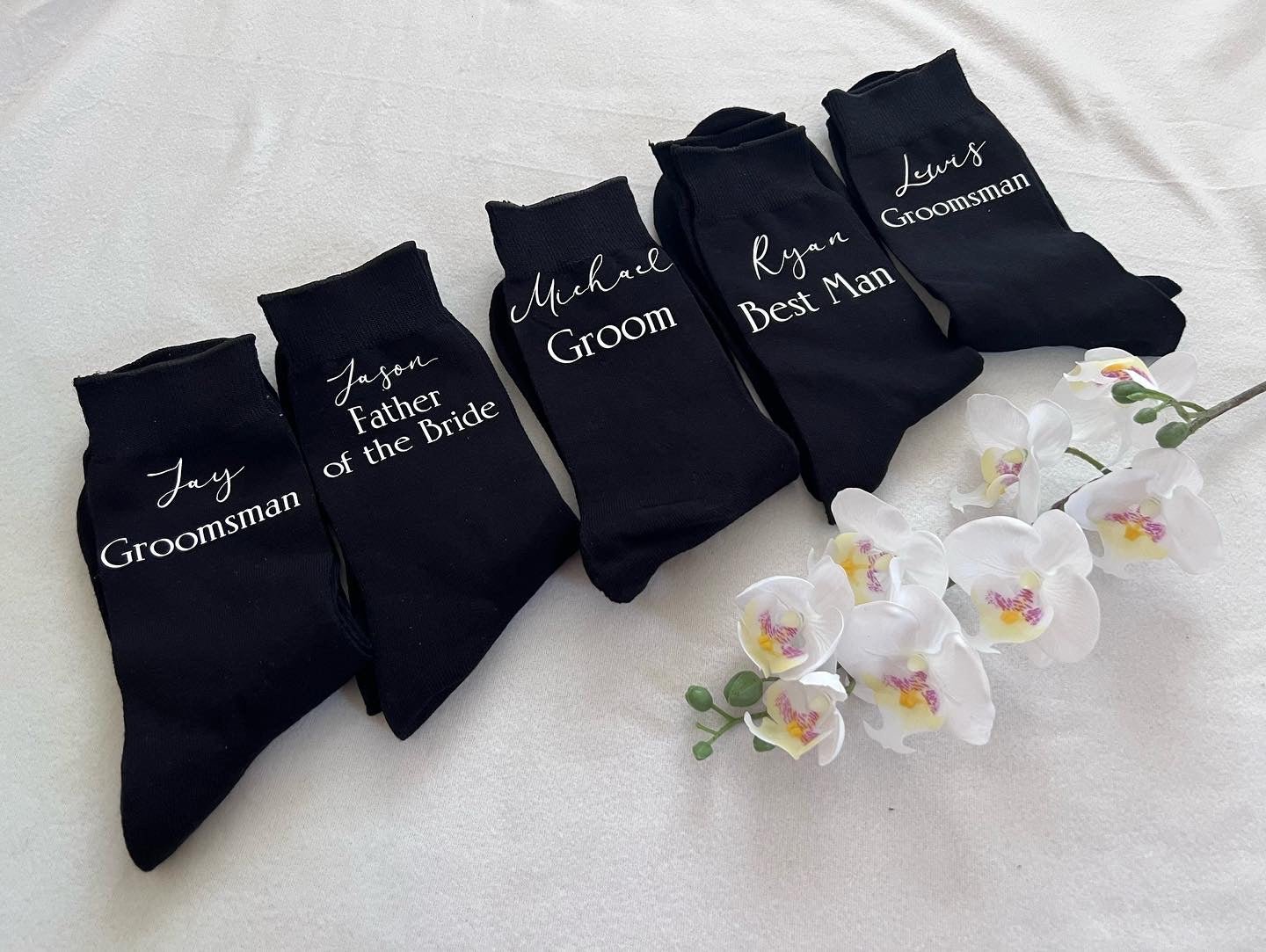 Personalised Black Socks