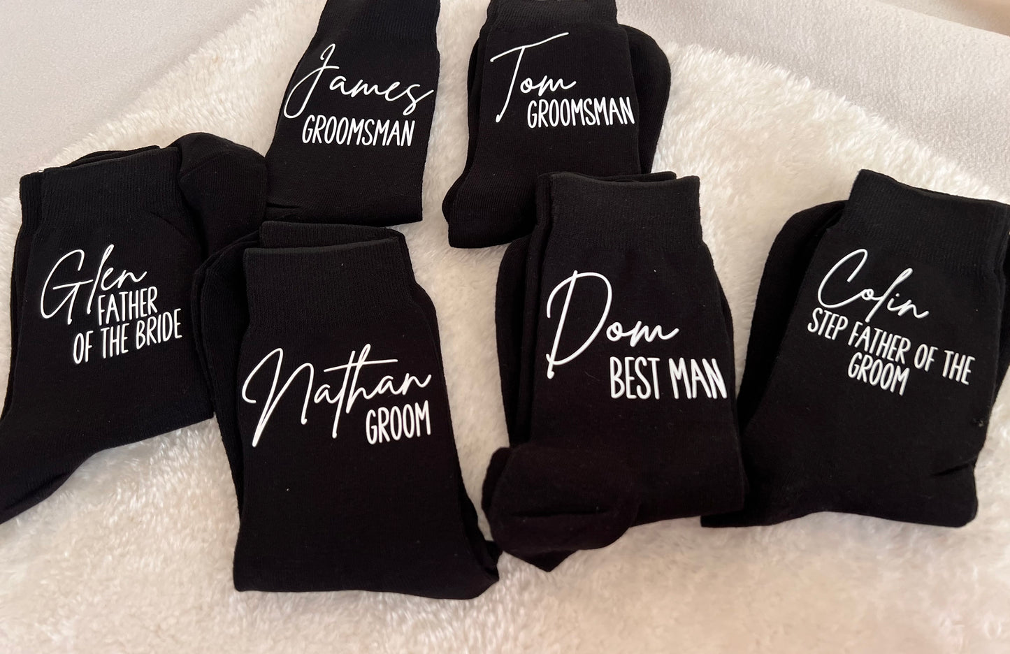 Personalised Black Socks