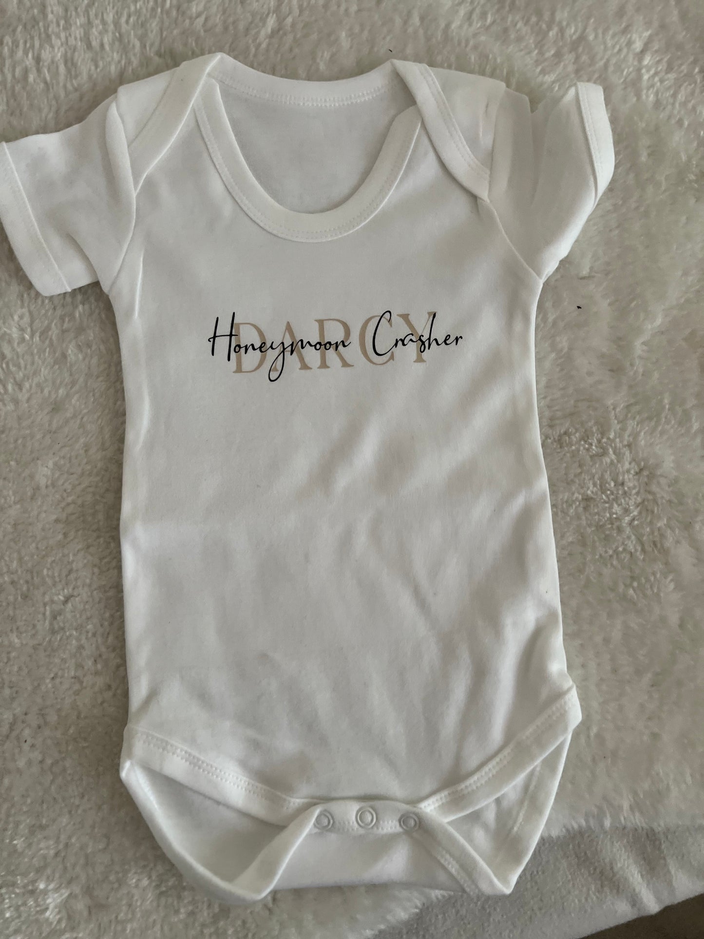 Personalised White Baby vests