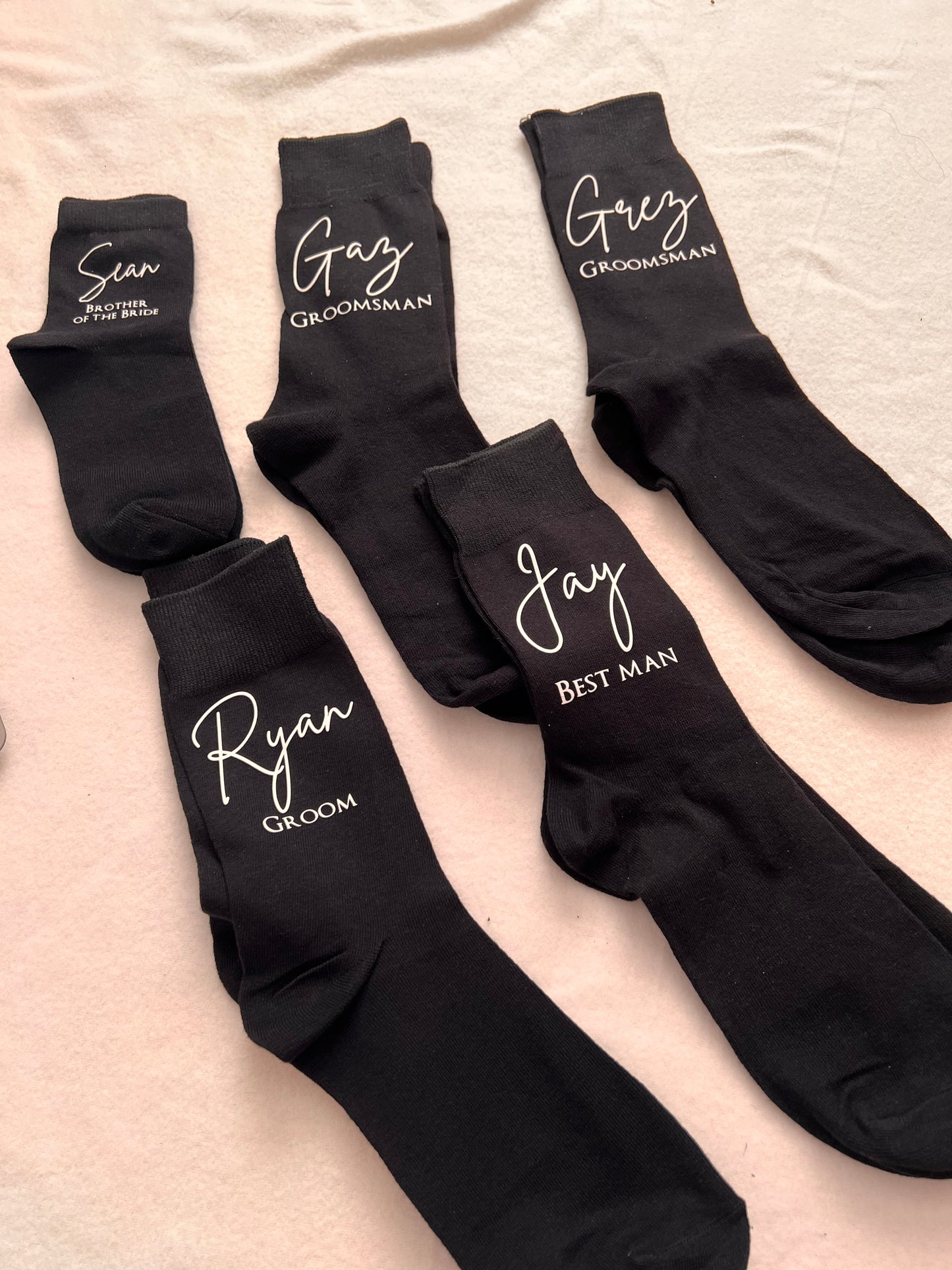 Personalised Black Socks