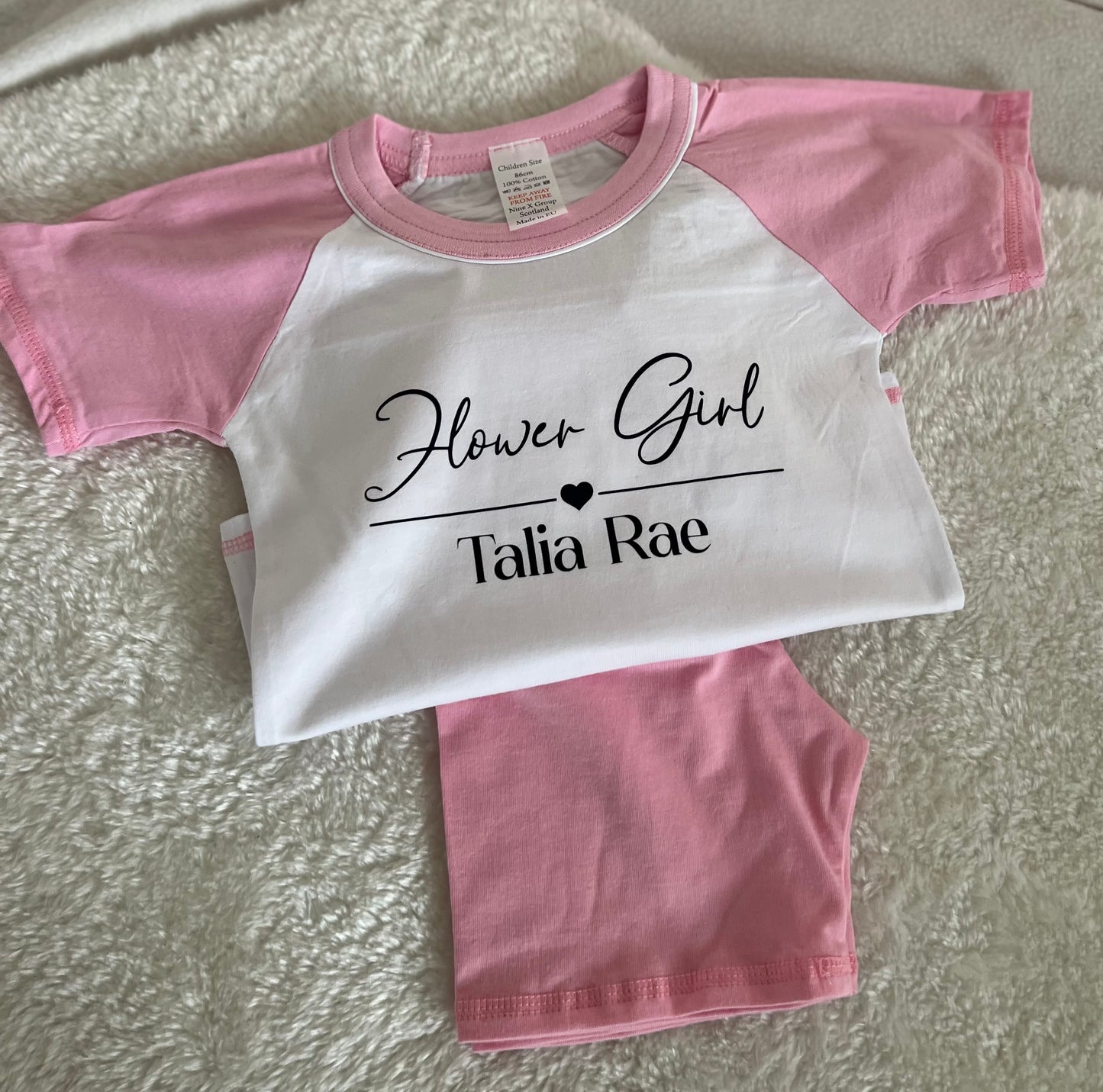 Block Colour Child Cotton Kids Pjs Long