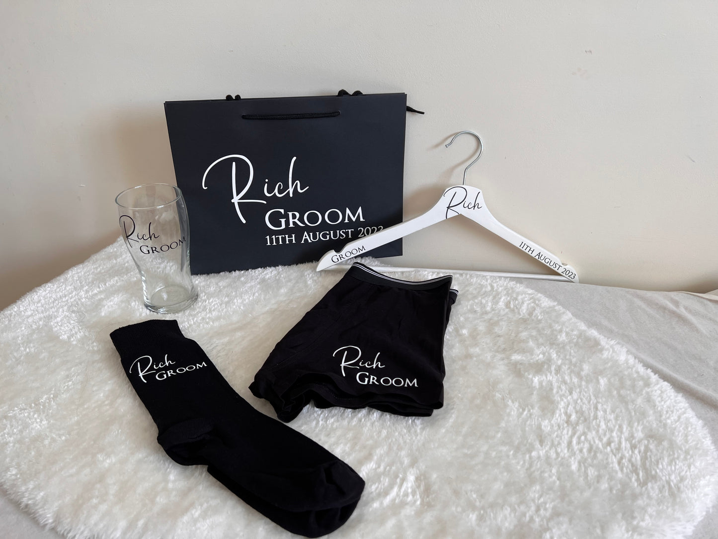 Personalised Black Socks