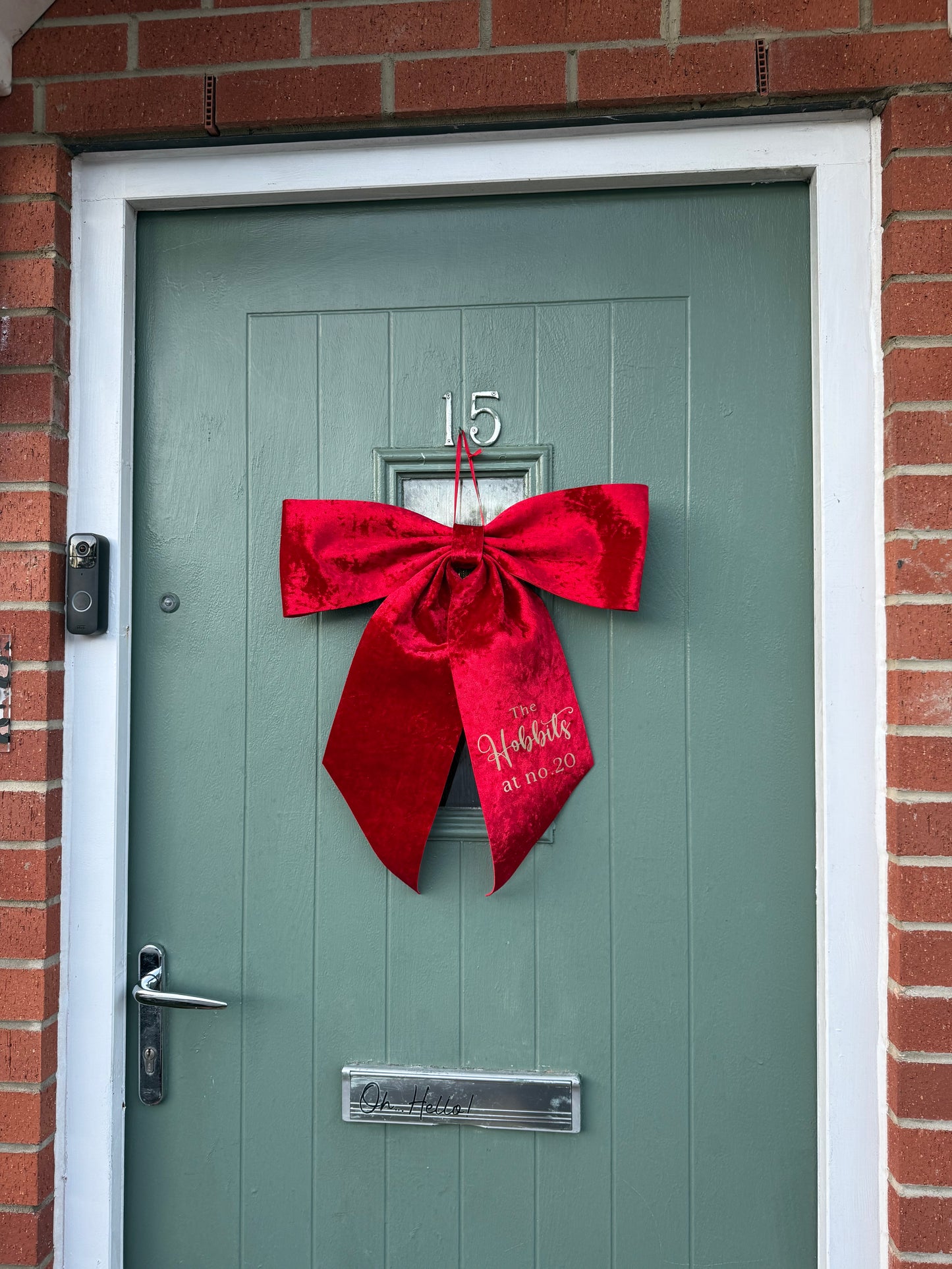 XL Christmas Hanging Door Bow