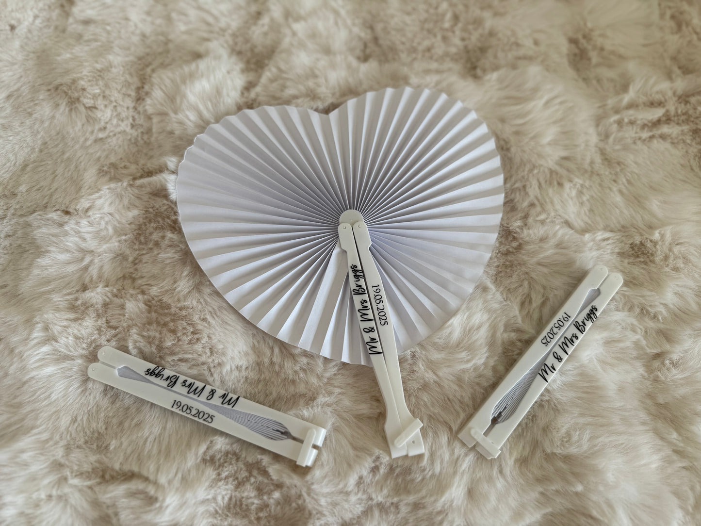 Handheld Personalised Heart Fan