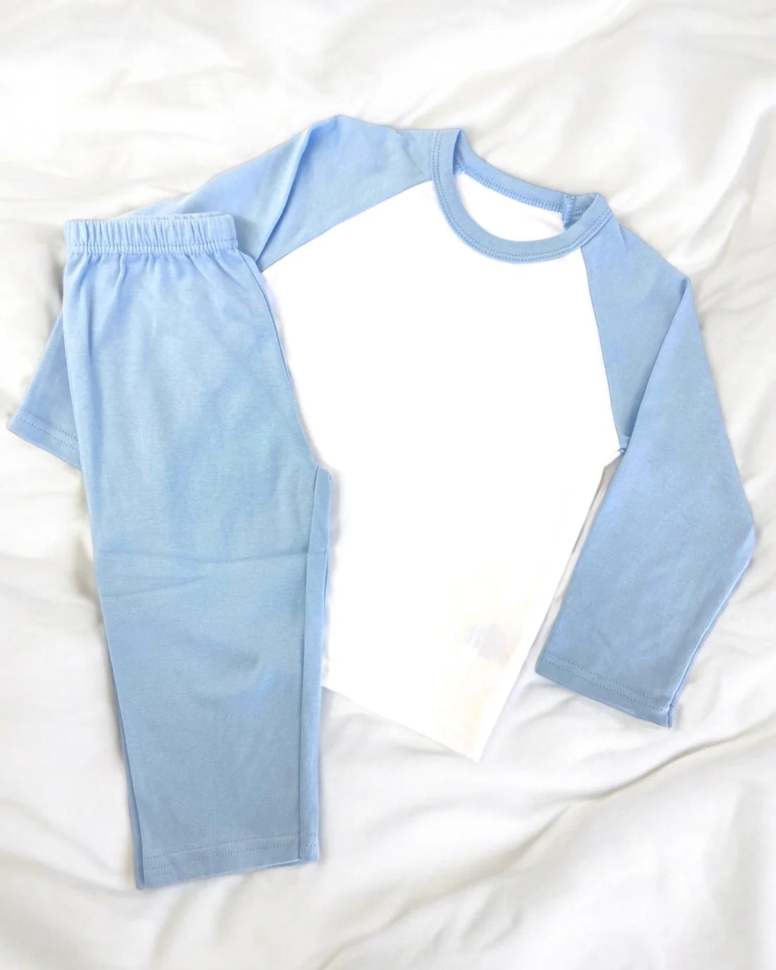 Block Colour Child Cotton Kids Pjs Long