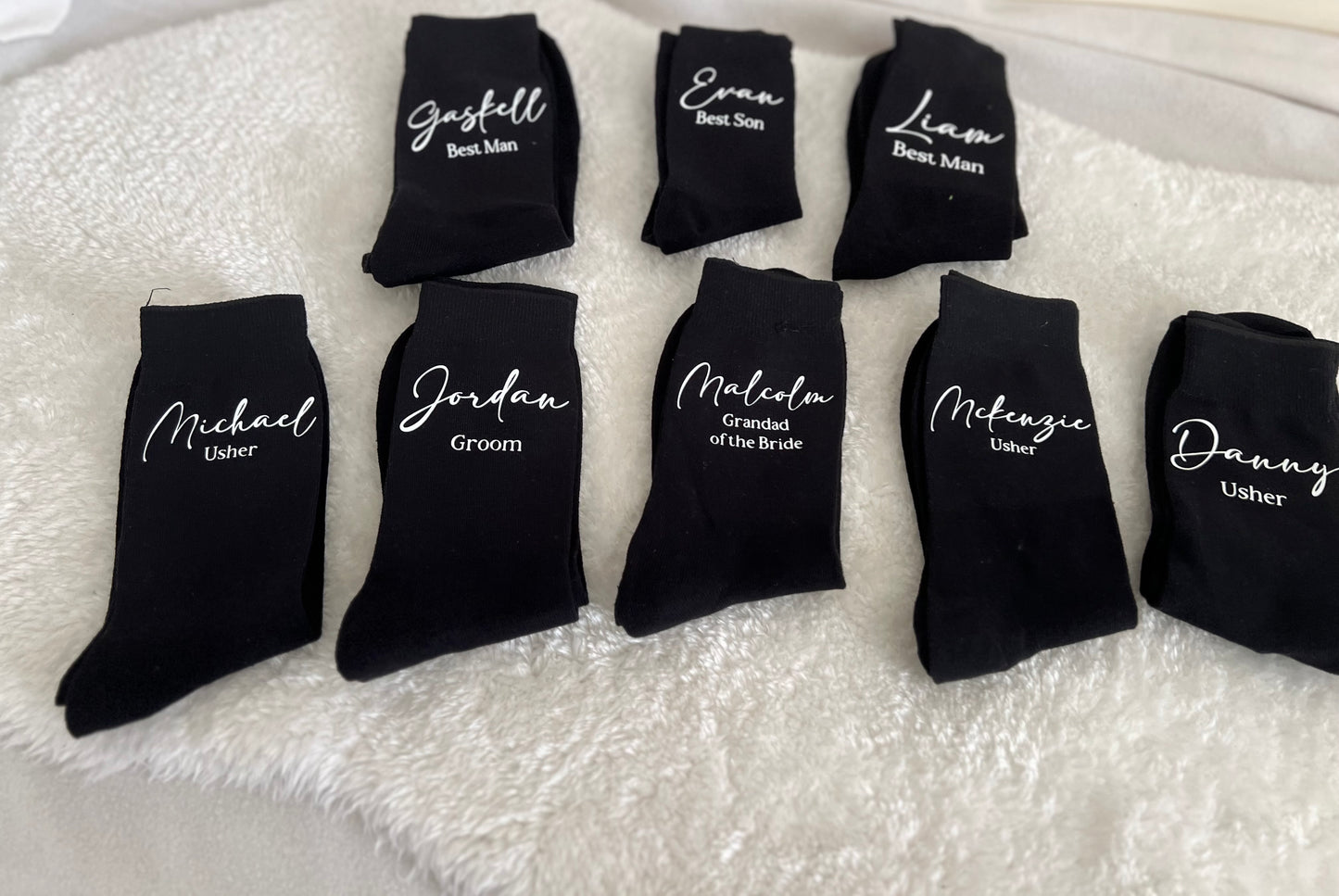 Personalised Black Socks