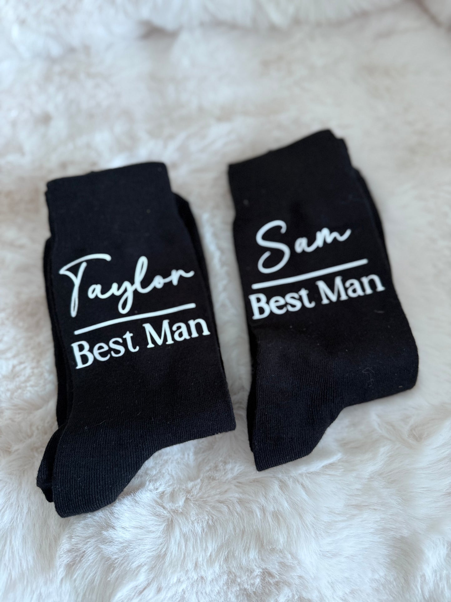 Personalised Black Socks