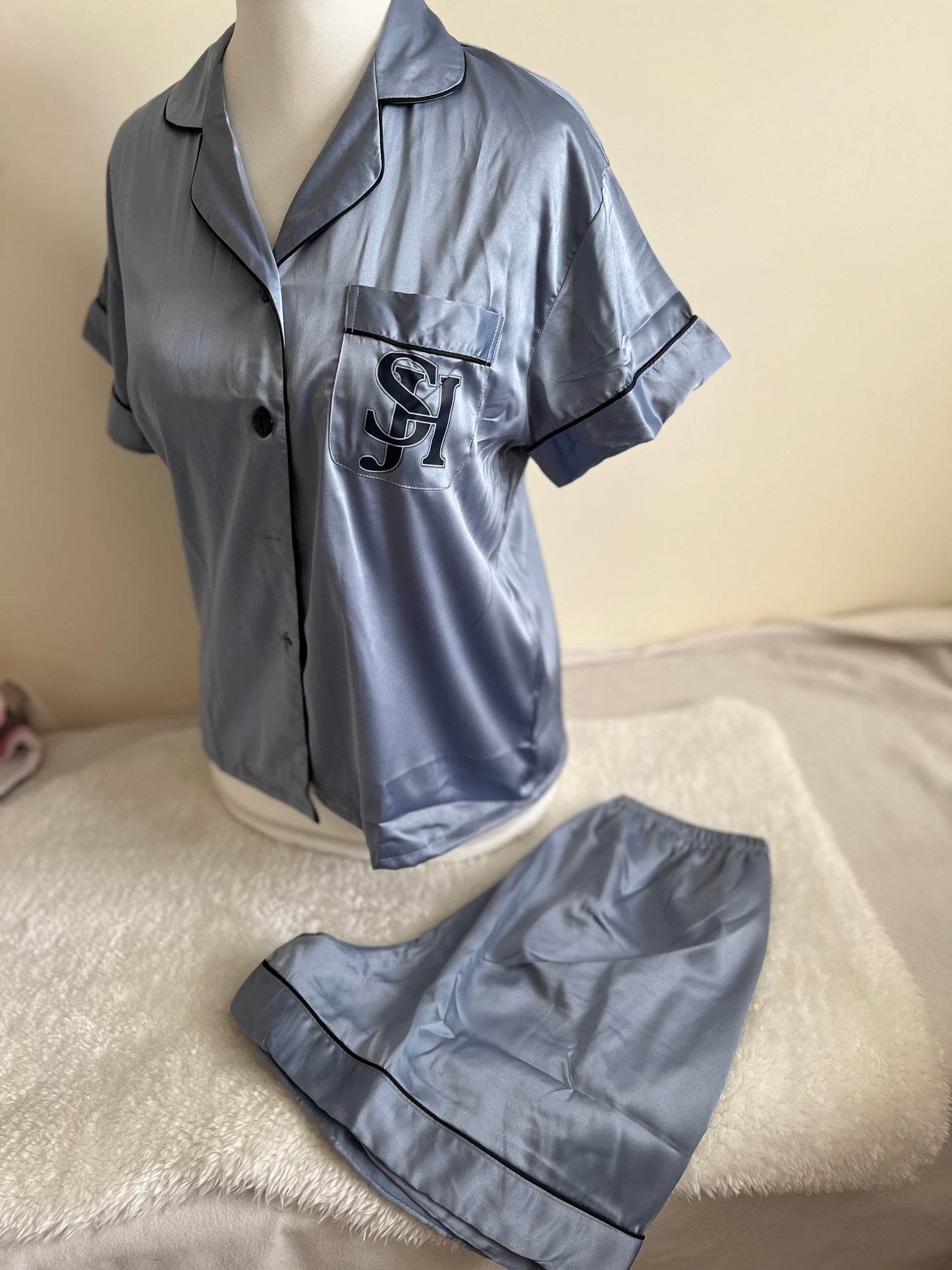 Short Satin Adult PJ Set Plus Size 18-22