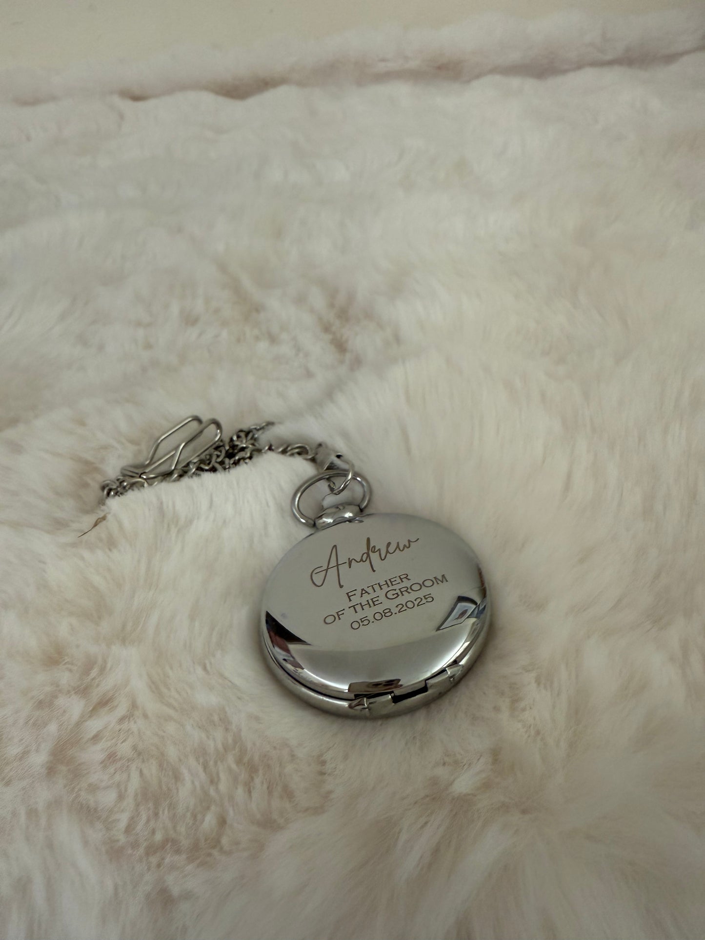Personalised engraved pocket watch