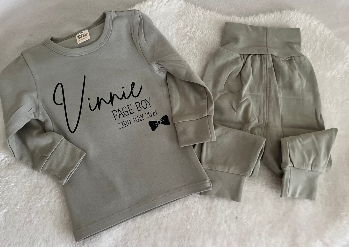 Block Colour Child Cotton Kids Pjs Long
