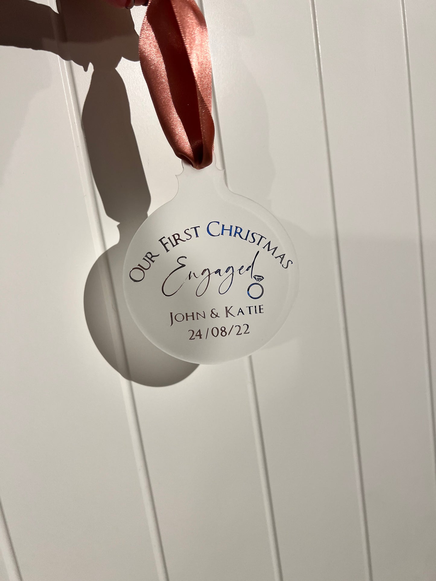 First Christmas Engaged Bauble