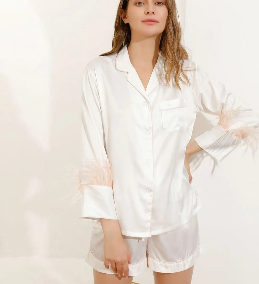 Feather Short Adult PJ Set