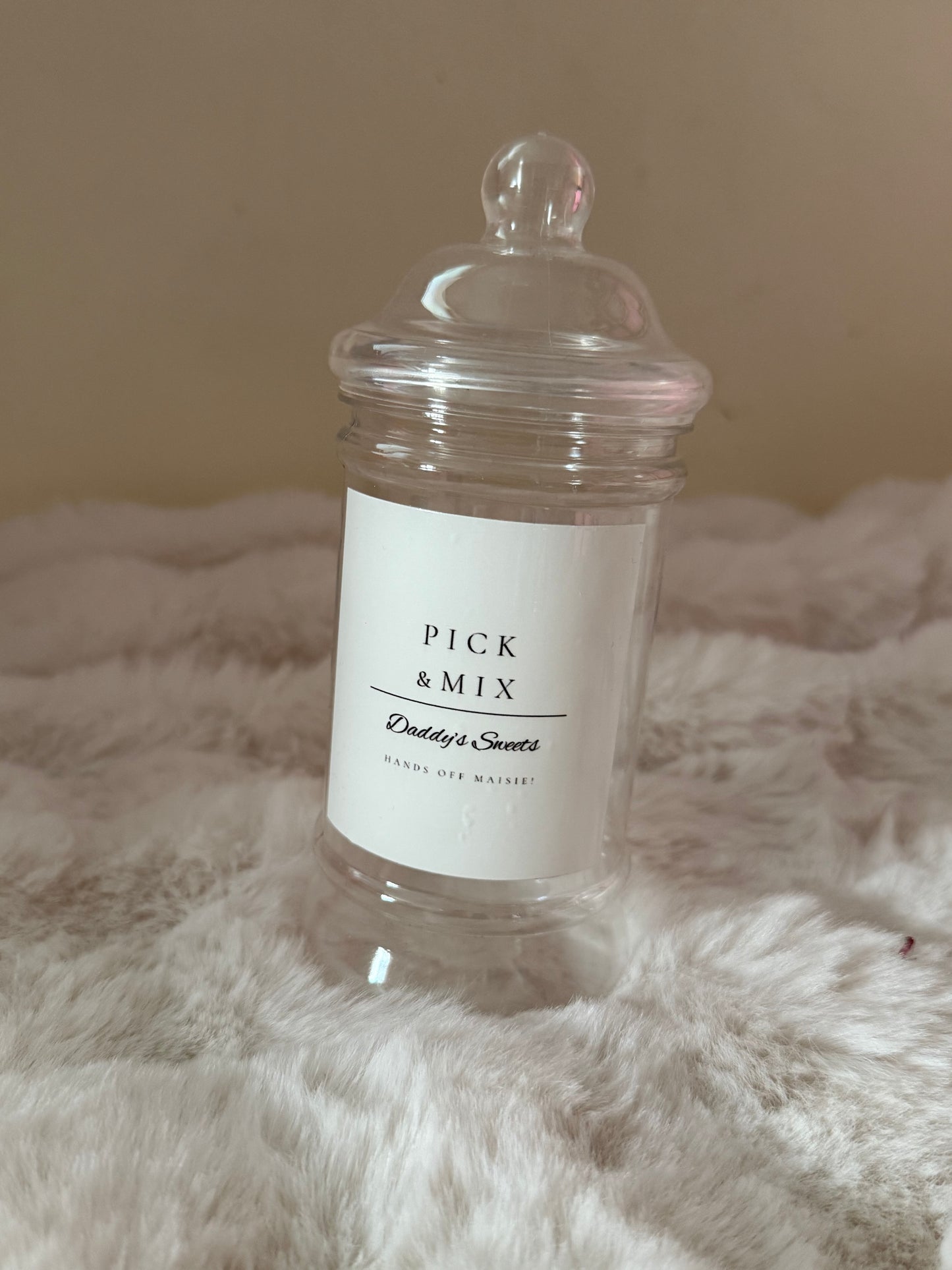 Personalised Plastic Sweet Tubs- Favour