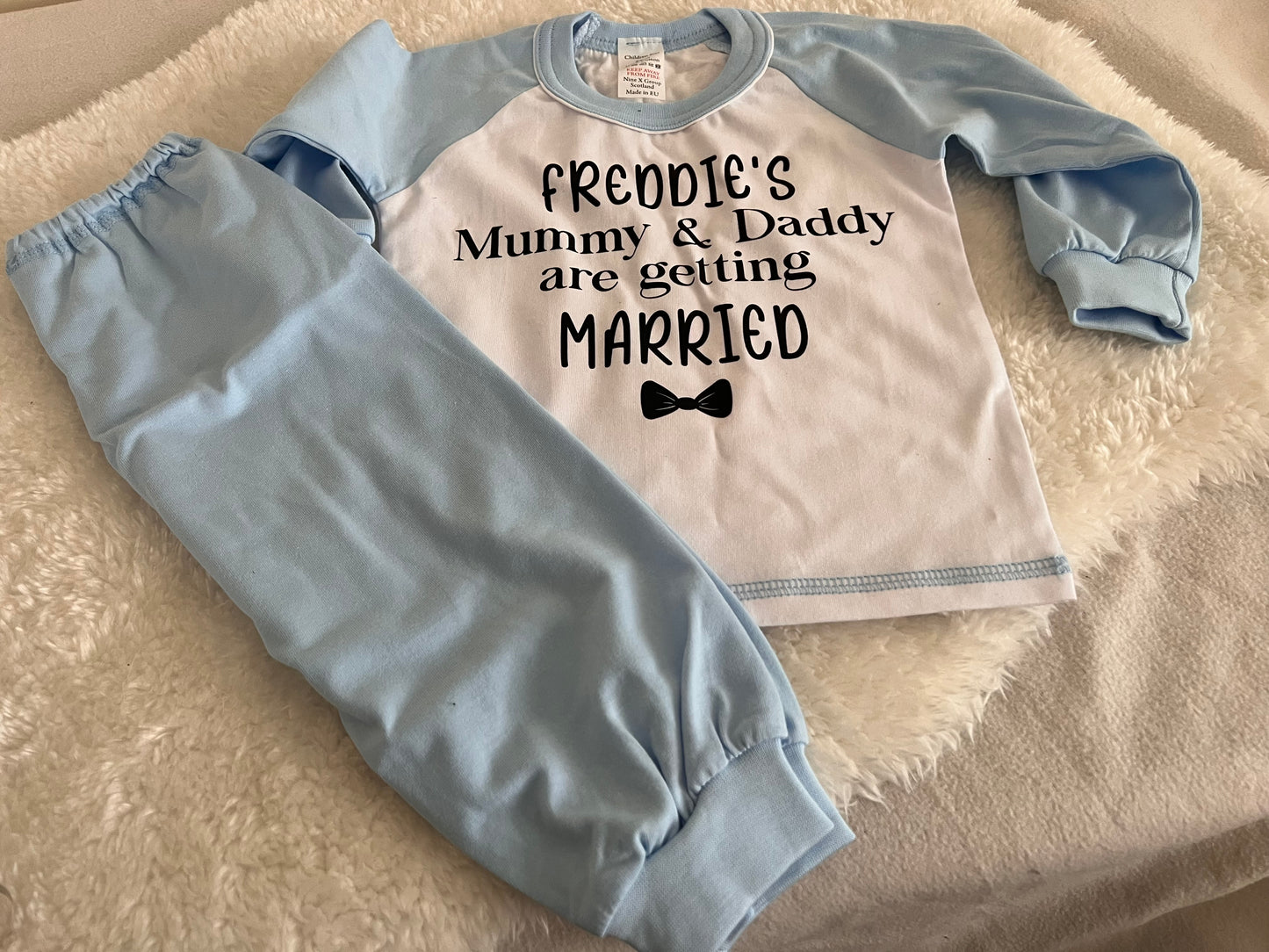 Block Colour Child Cotton Kids Pjs Long