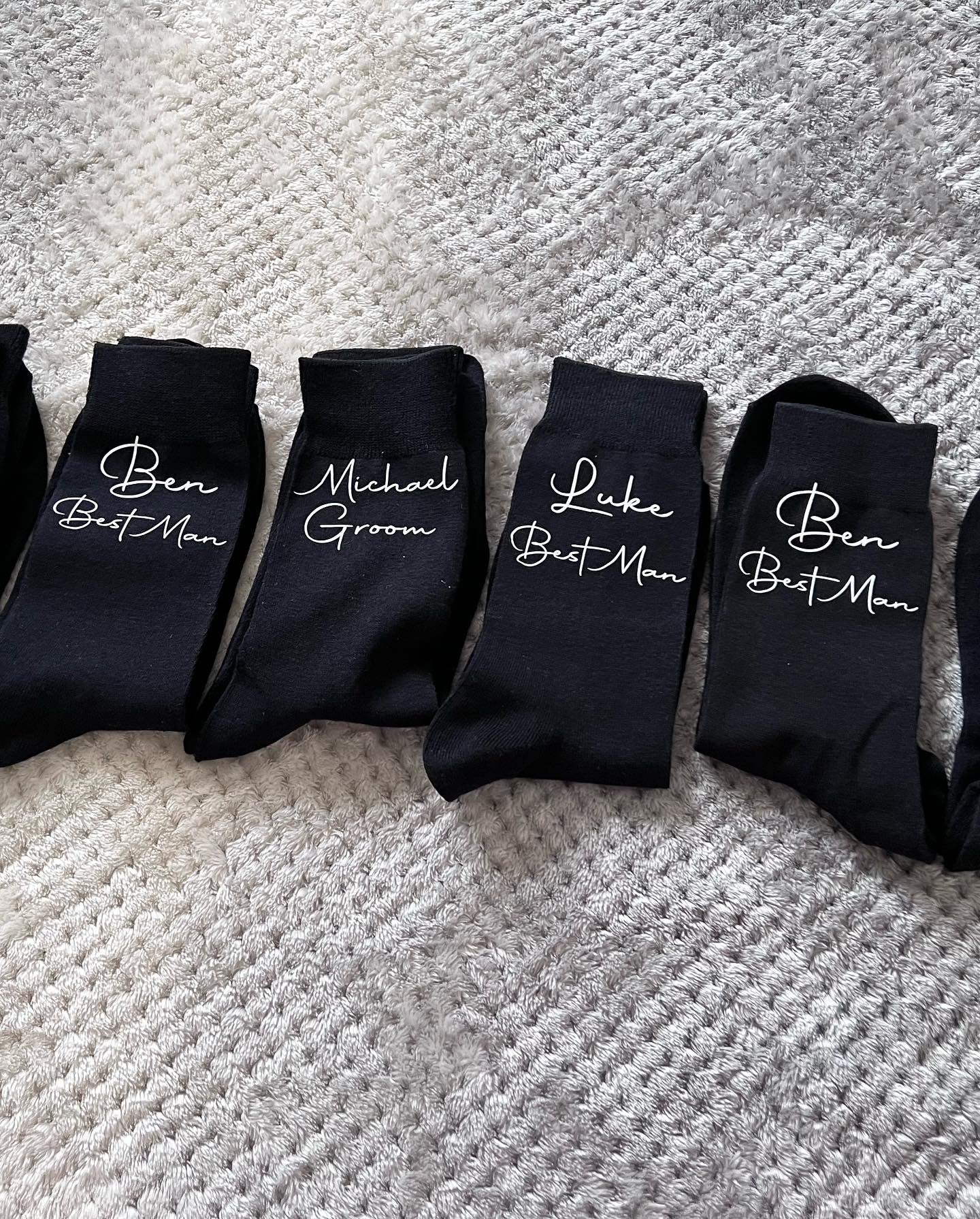 Personalised Black Socks