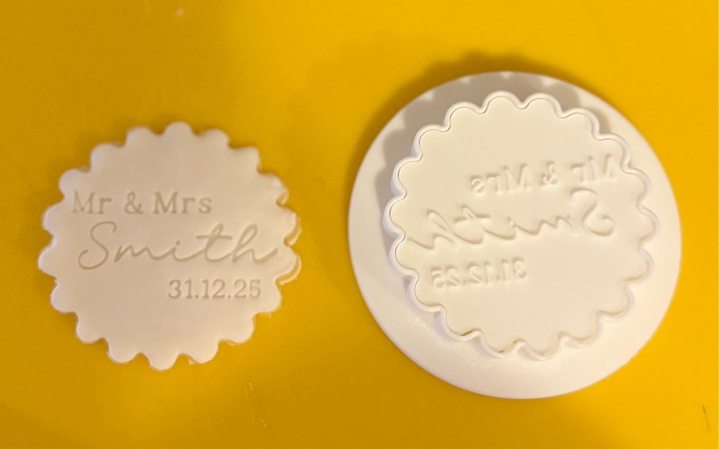 Personalised Cookie Cutter/Stamp- Birthday/wedding/baby shower