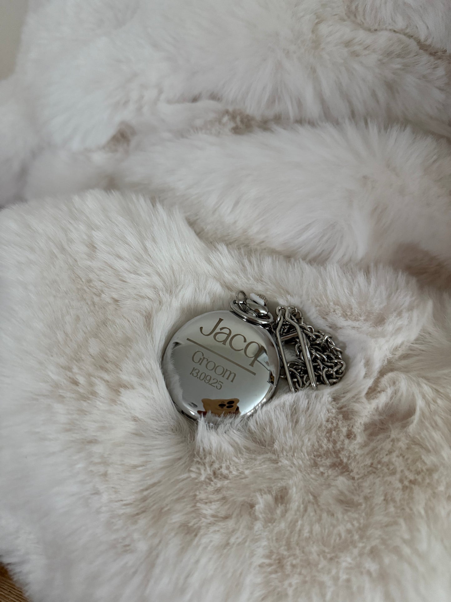 Personalised engraved pocket watch