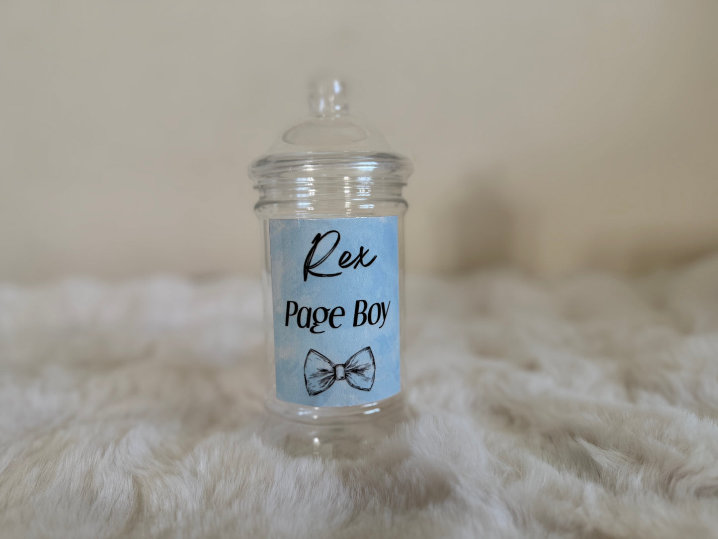 Personalised Plastic Sweet Tubs- Favour