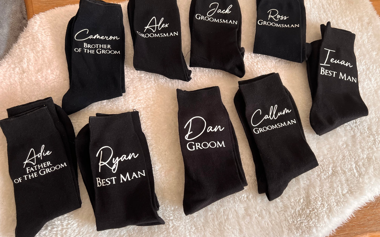 Personalised Black Socks