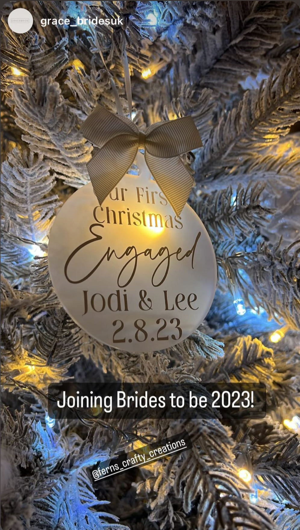 First Christmas Engaged Bauble