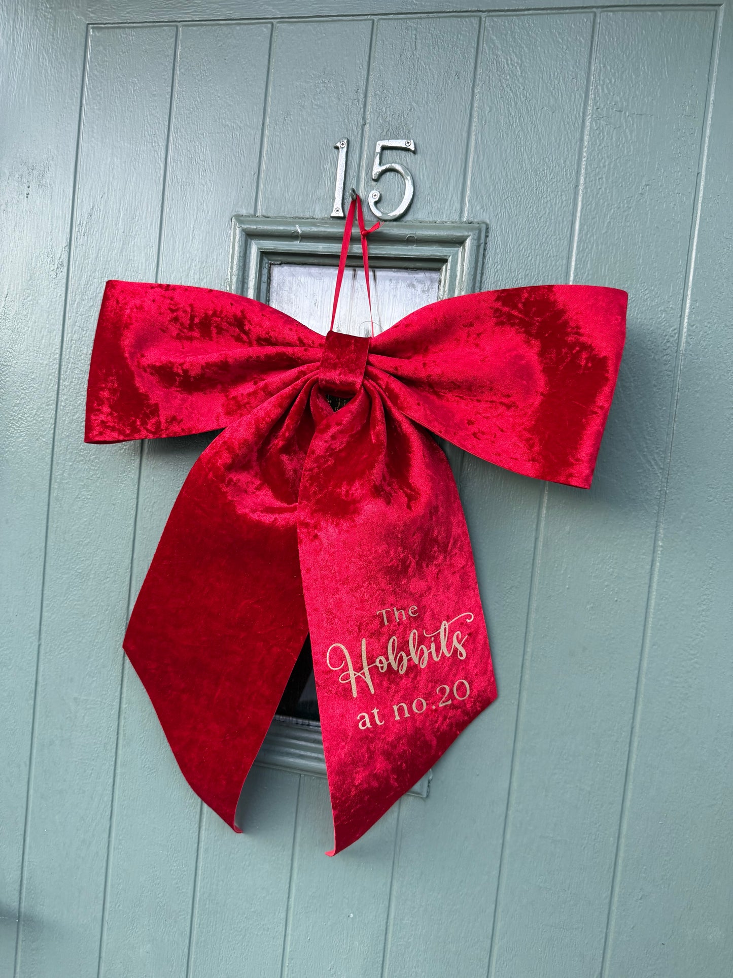 XL Christmas Hanging Door Bow