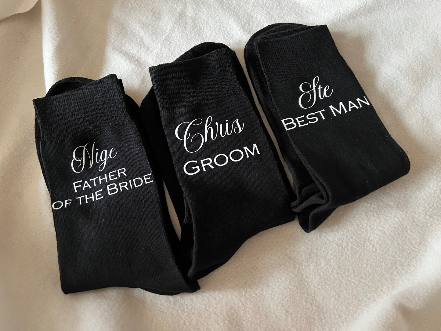 Personalised Black Socks