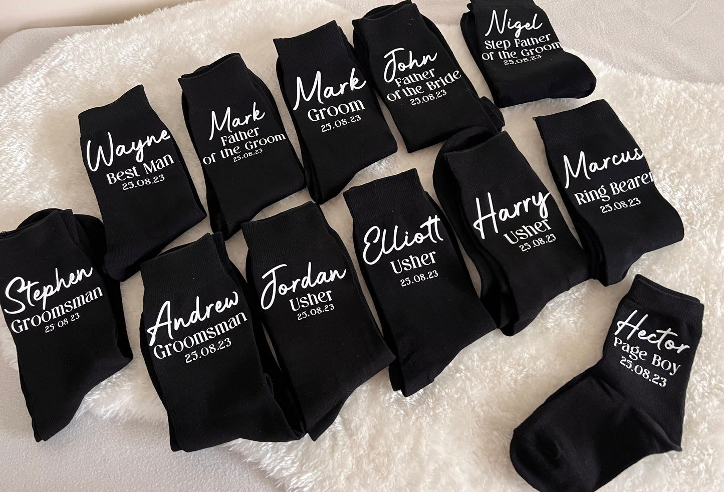 Personalised Black Socks