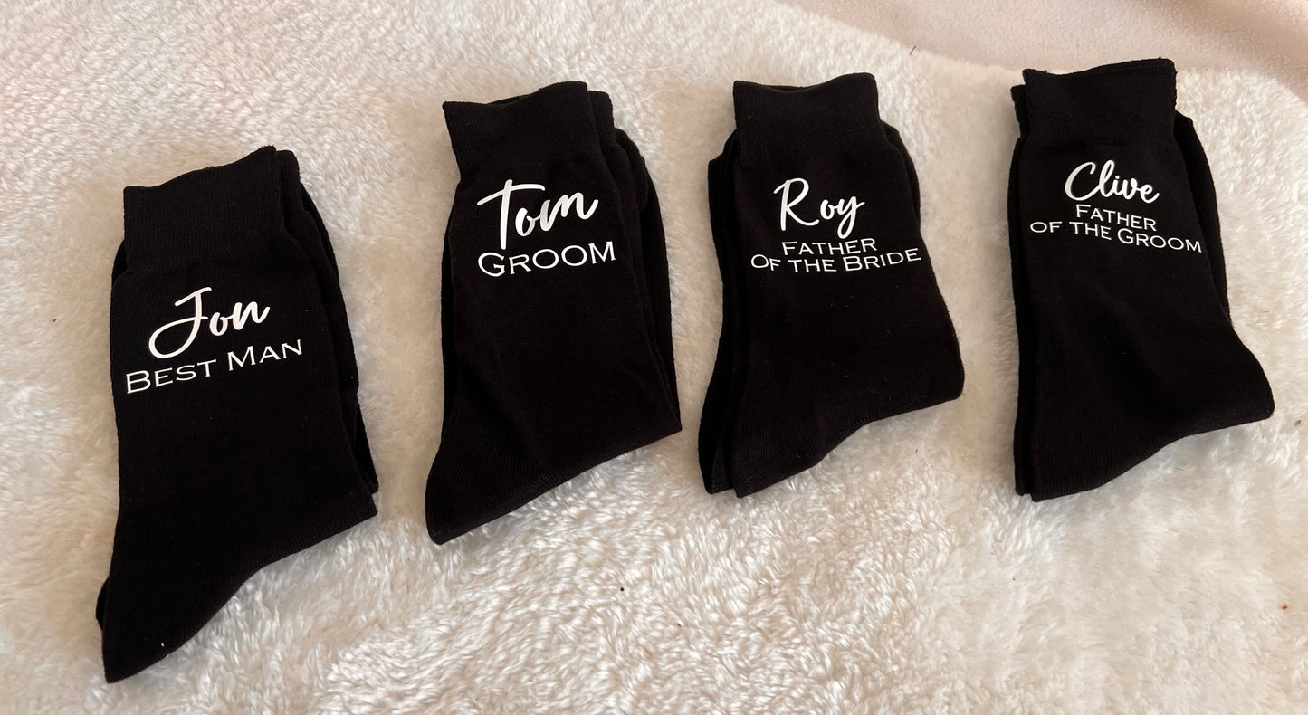 Personalised Black Socks