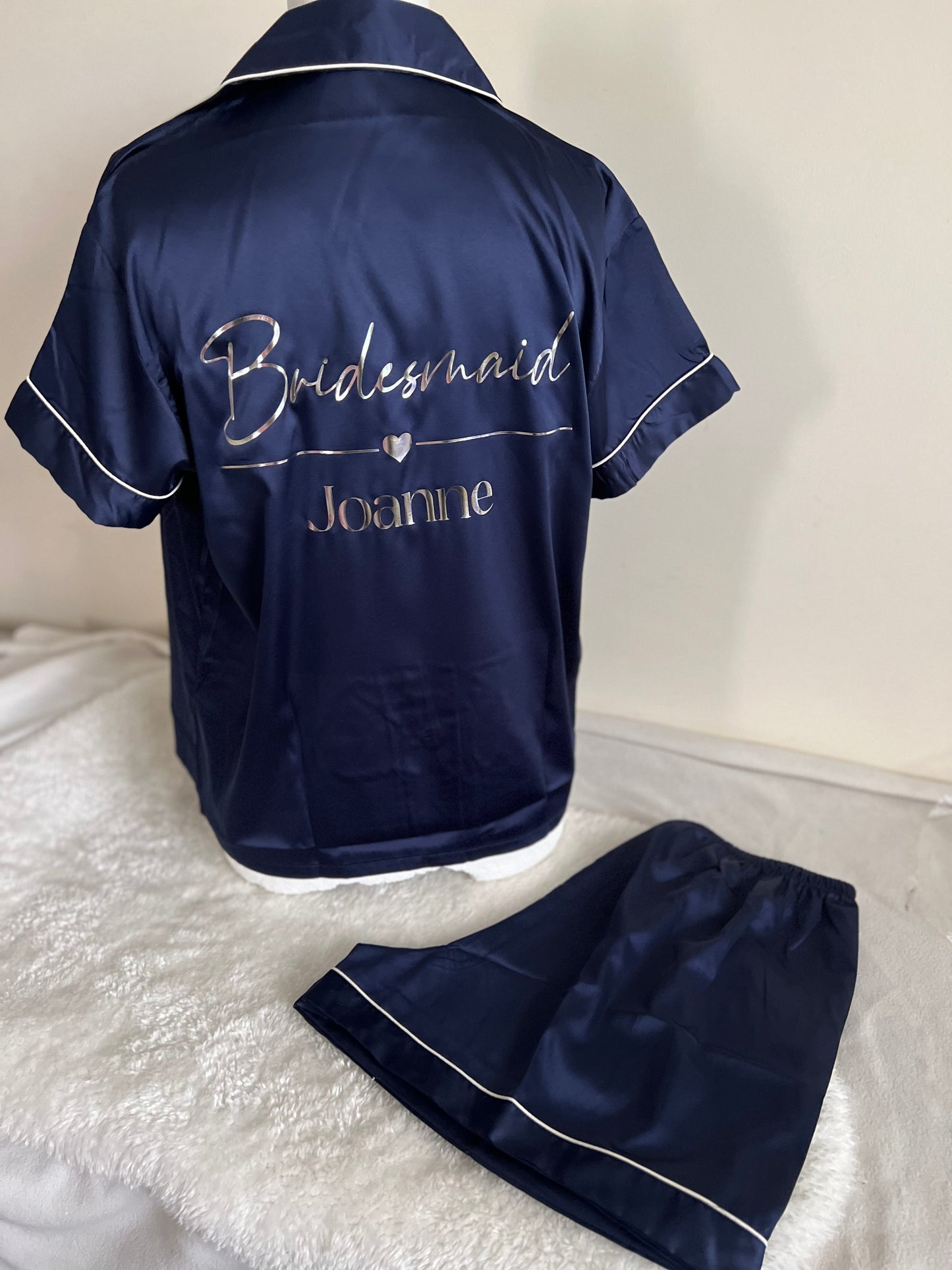 Short Satin Adult PJ Set Plus Size 18-22