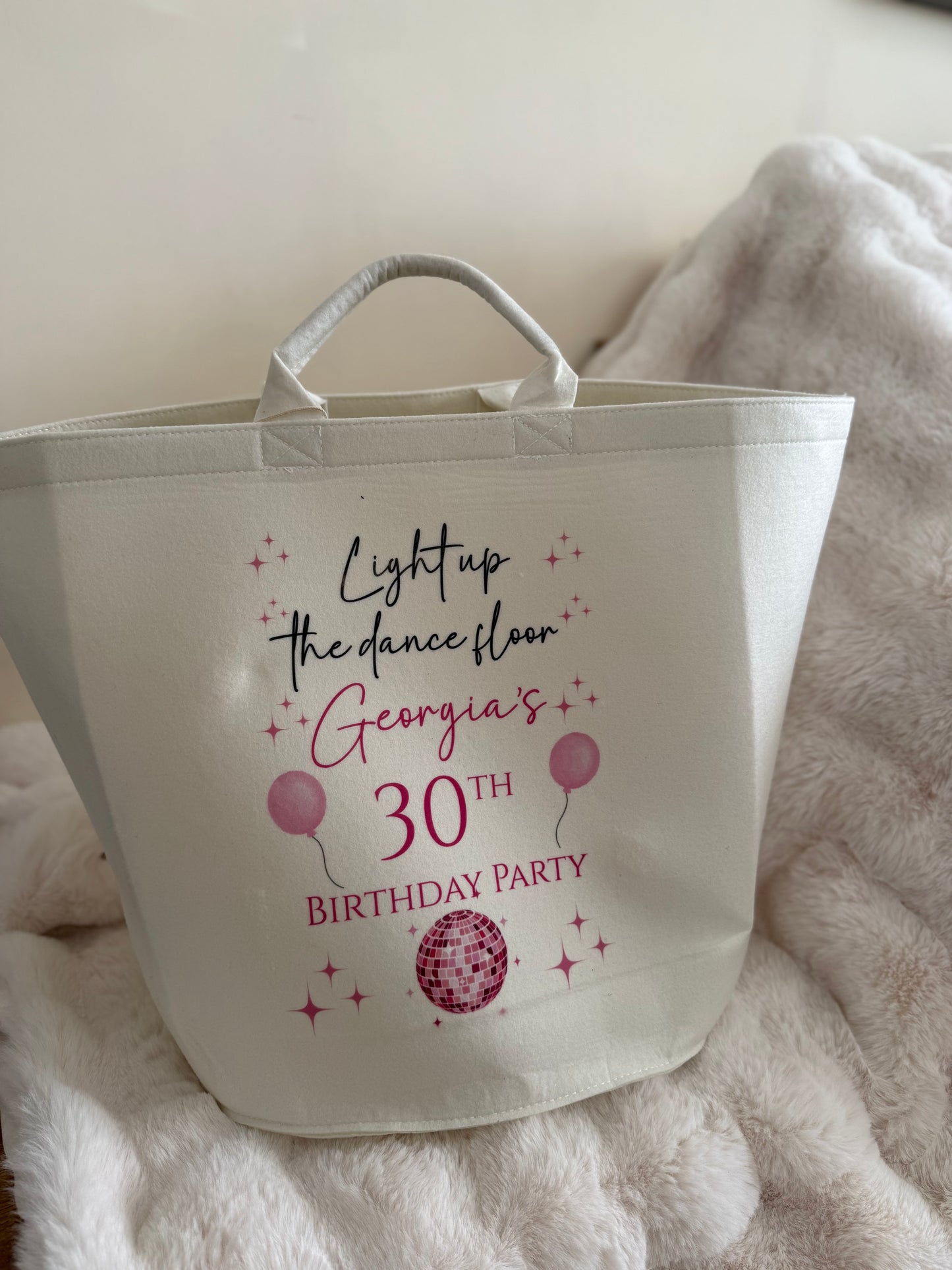 Personalised Felt Christmas Present Basket's/Storage Trug