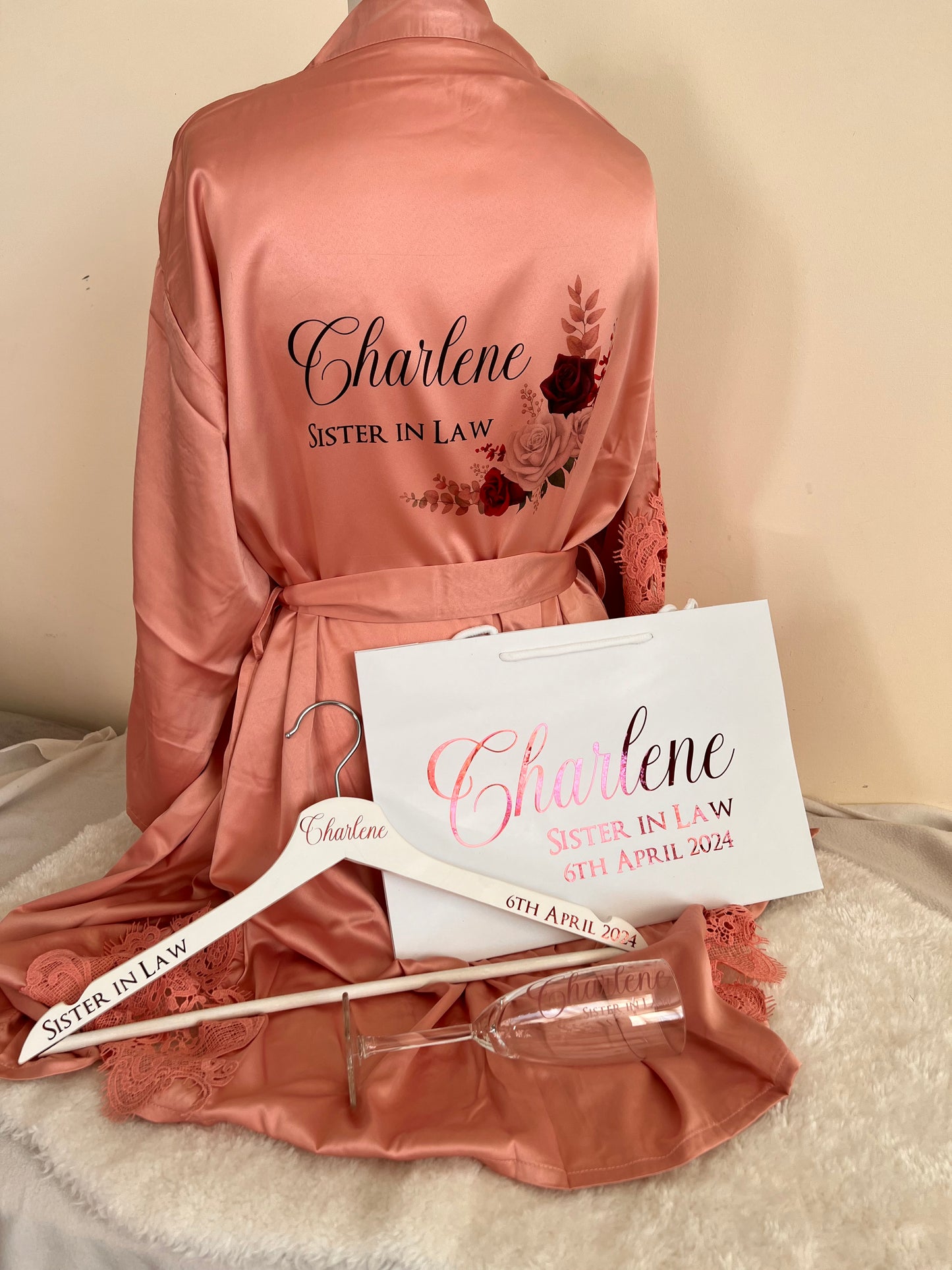 Triangle Lace Sleeve Adult Robe