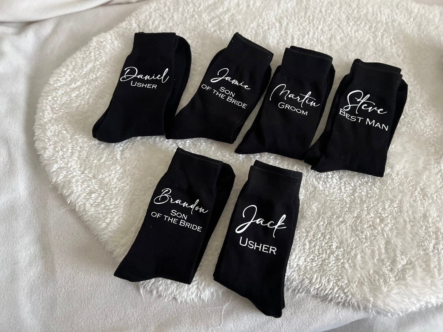 Personalised Black Socks