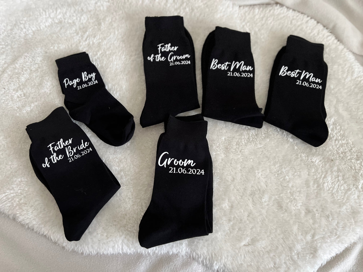 Personalised Black Socks
