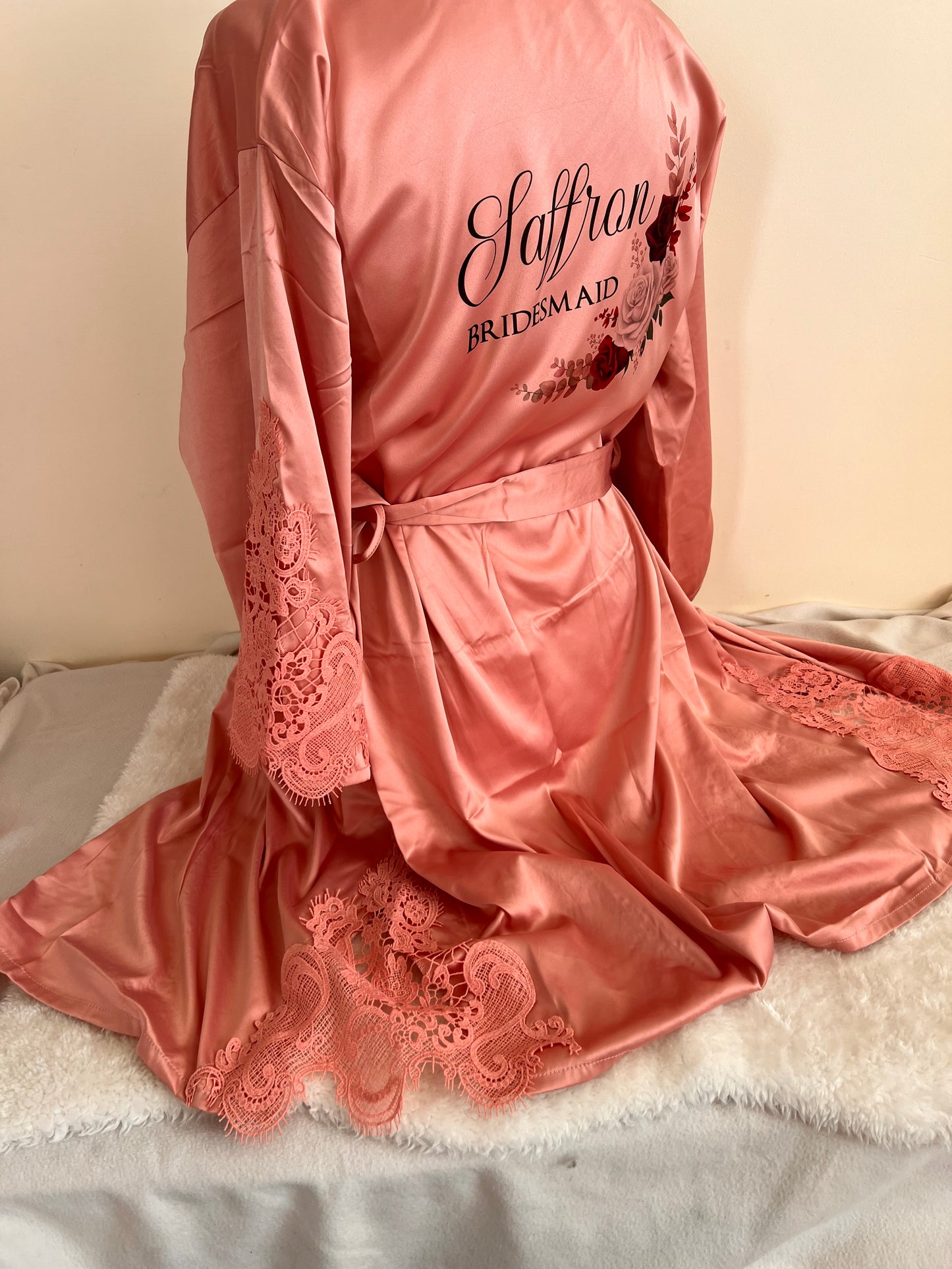 Triangle Lace Sleeve Adult Robe