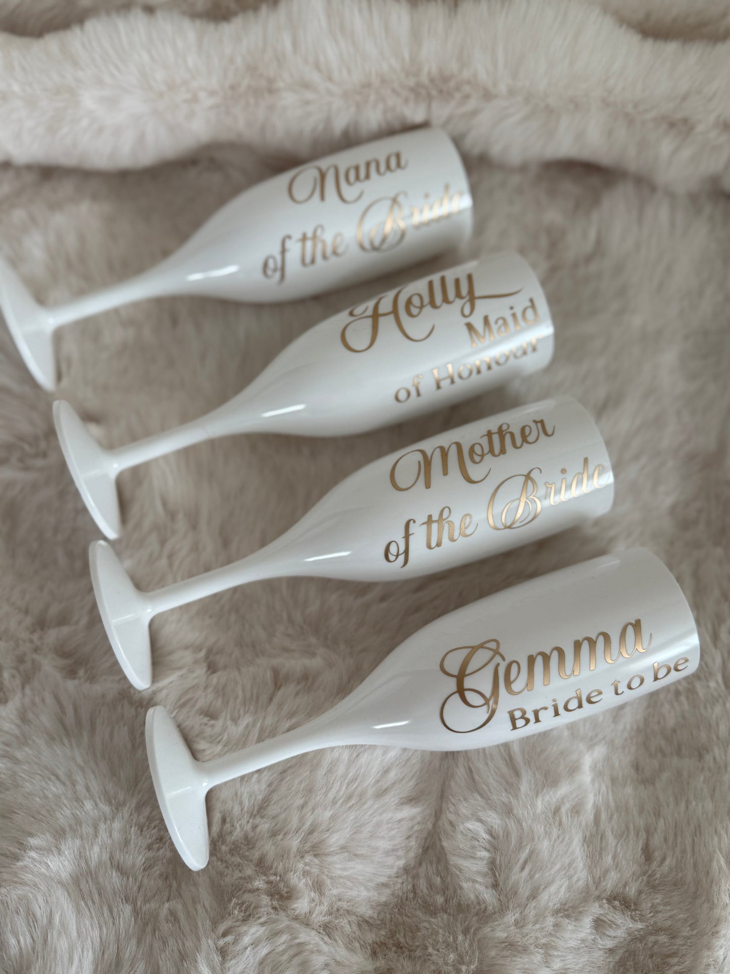 Personalised Shatterproof White Flute