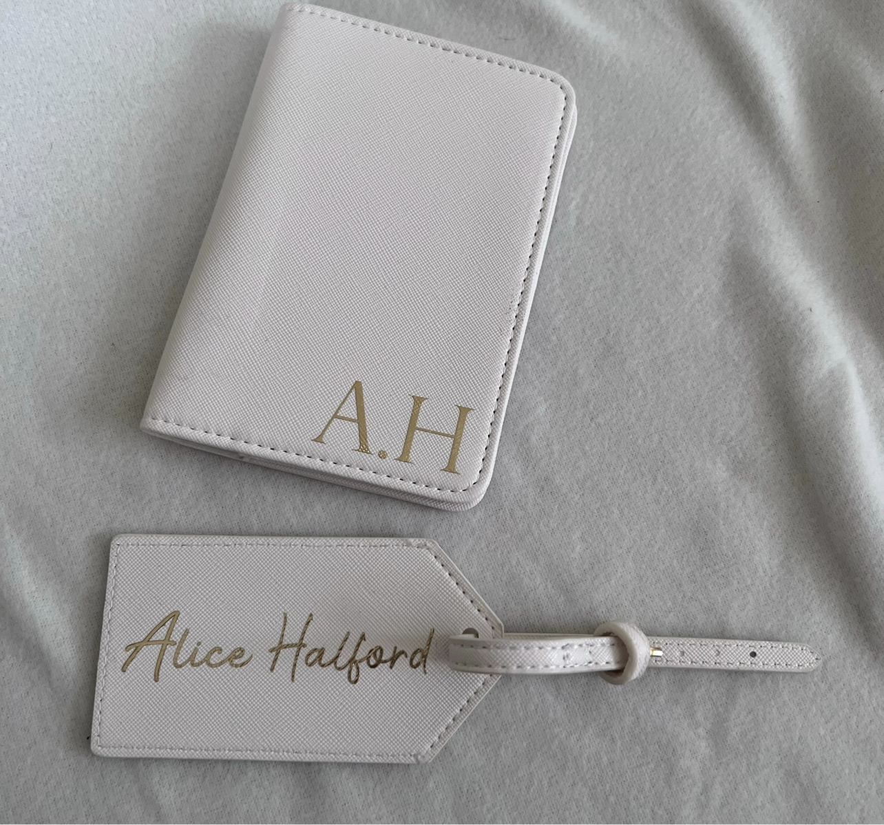 Leather Look Pu Passport Cover and Tag Set