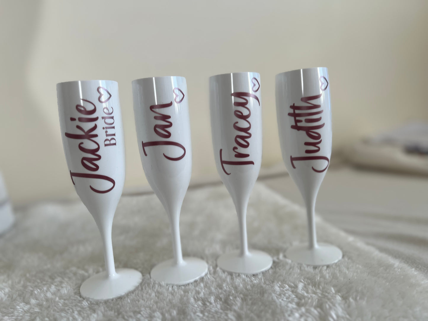 Personalised Shatterproof White Flute