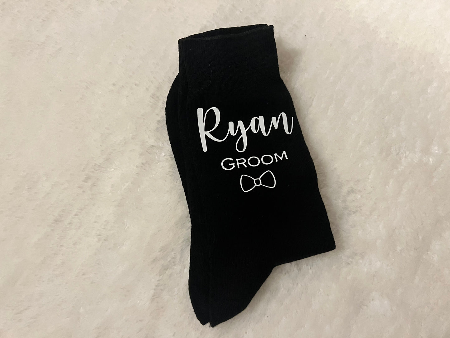 Personalised Black Socks